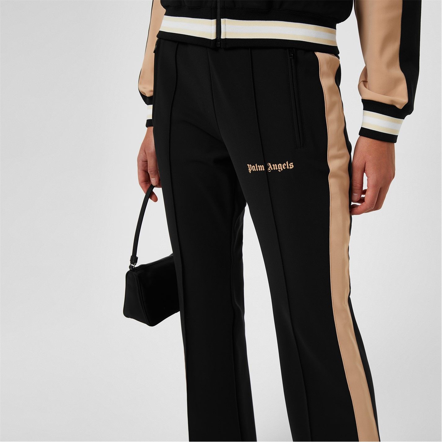 Palm Angels o1g2r1mq0325 Tracksuit Pant in Black & Beige Size 31" - 6 Thumbnail