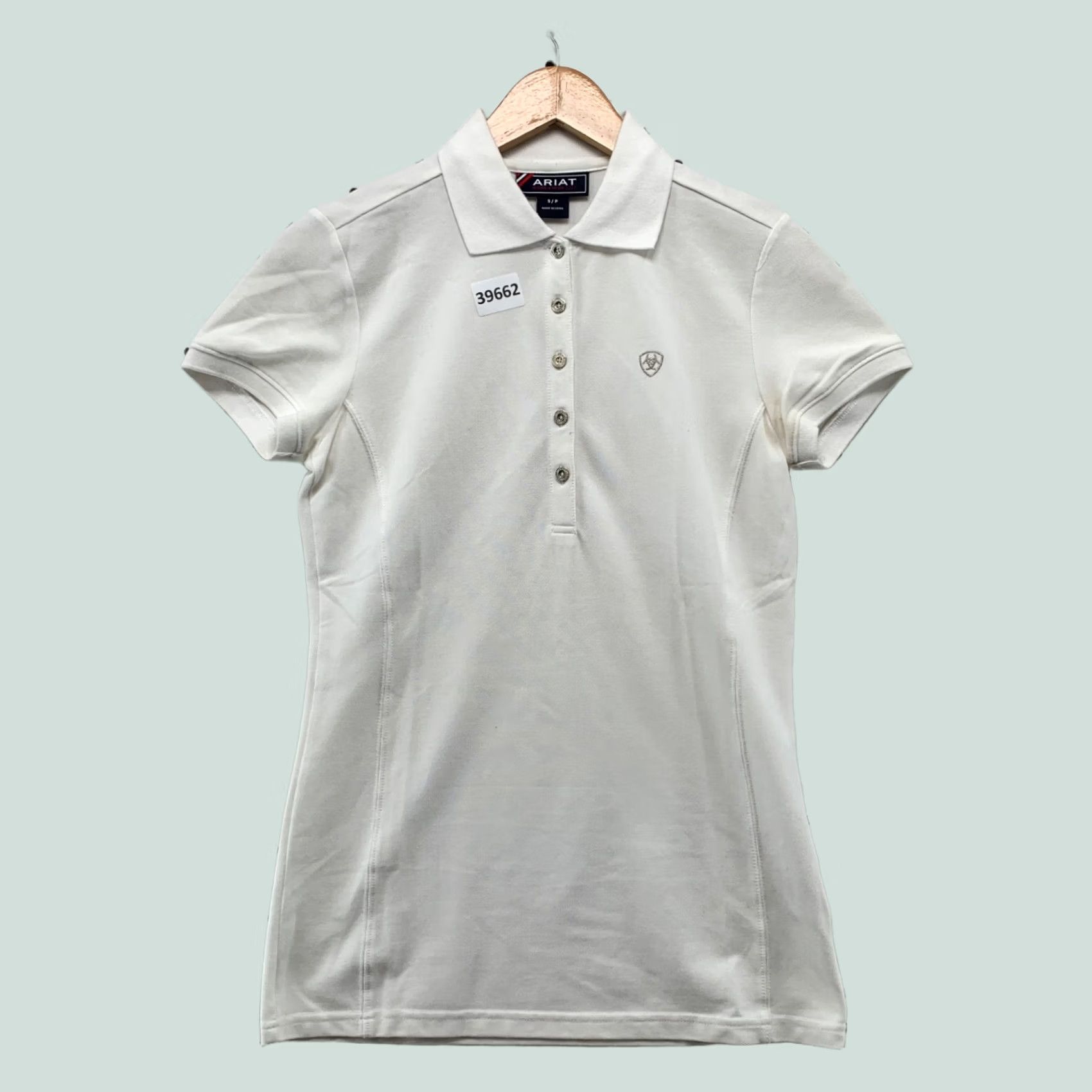 Ariat Ariat Collared Polo Shirt Womens Small White Short Sleeve 15x25.5 Size S / US 4 / IT 40 - 1 Thumbnail