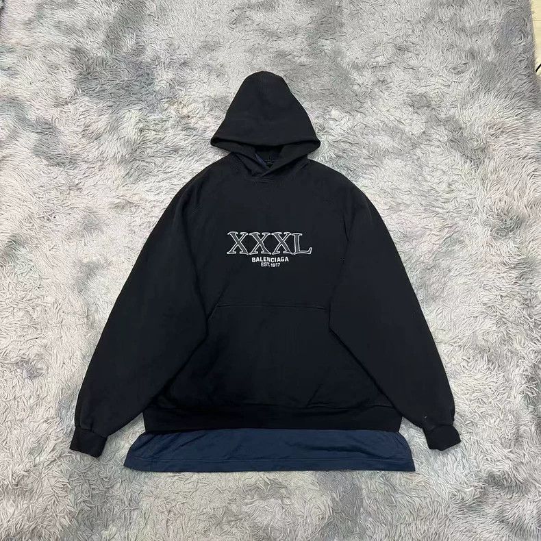 Balenciaga Balenciaga 3XL Fake Two-Piece Embroidered Sweatshirt Size US M / EU 48-50 / 2 - 1 Thumbnail