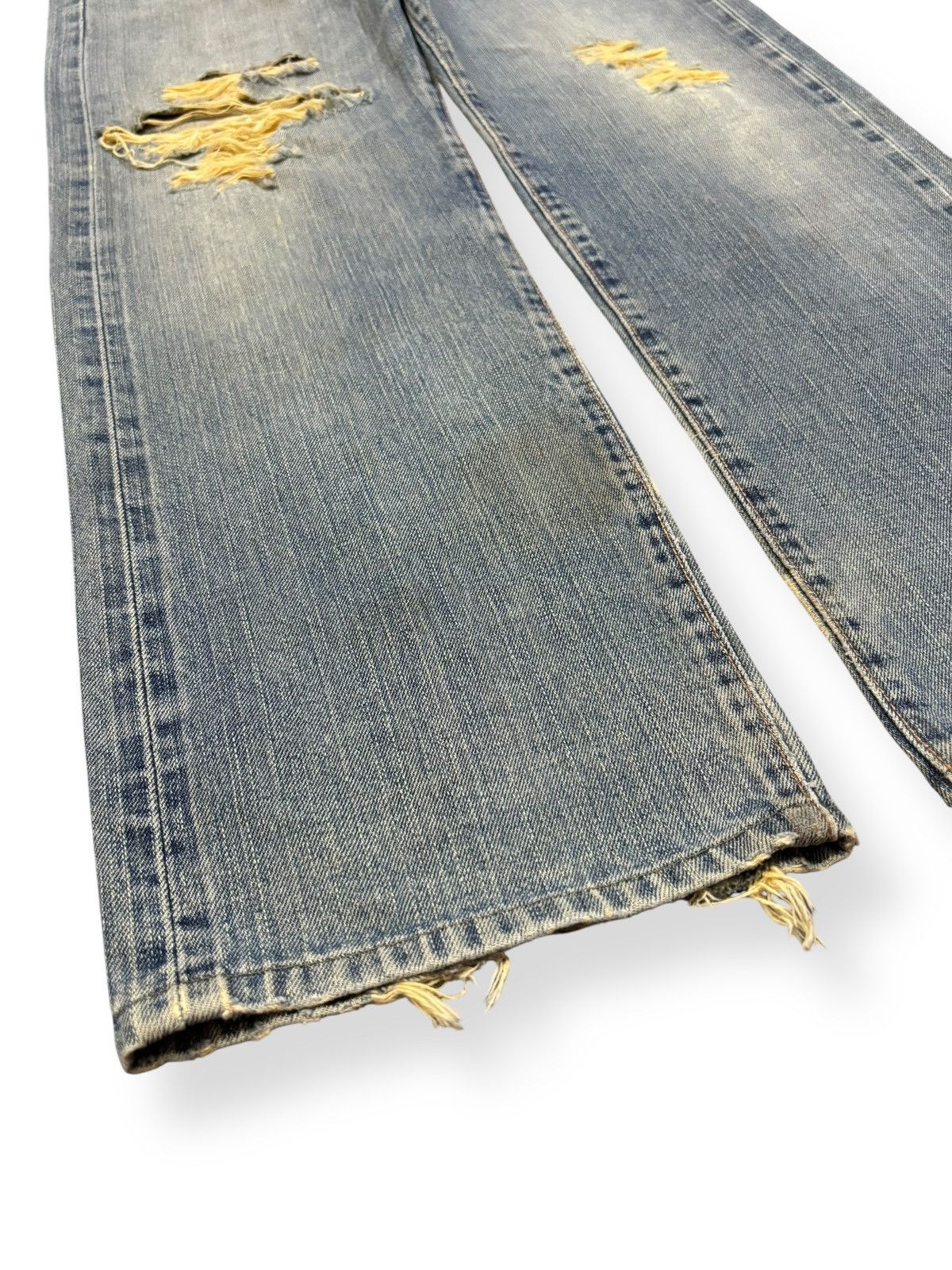 Edwin Vintage Edwin 505X Selvedge Mud Wash Loose Distressed Jeans Size US 31 - 9 Thumbnail
