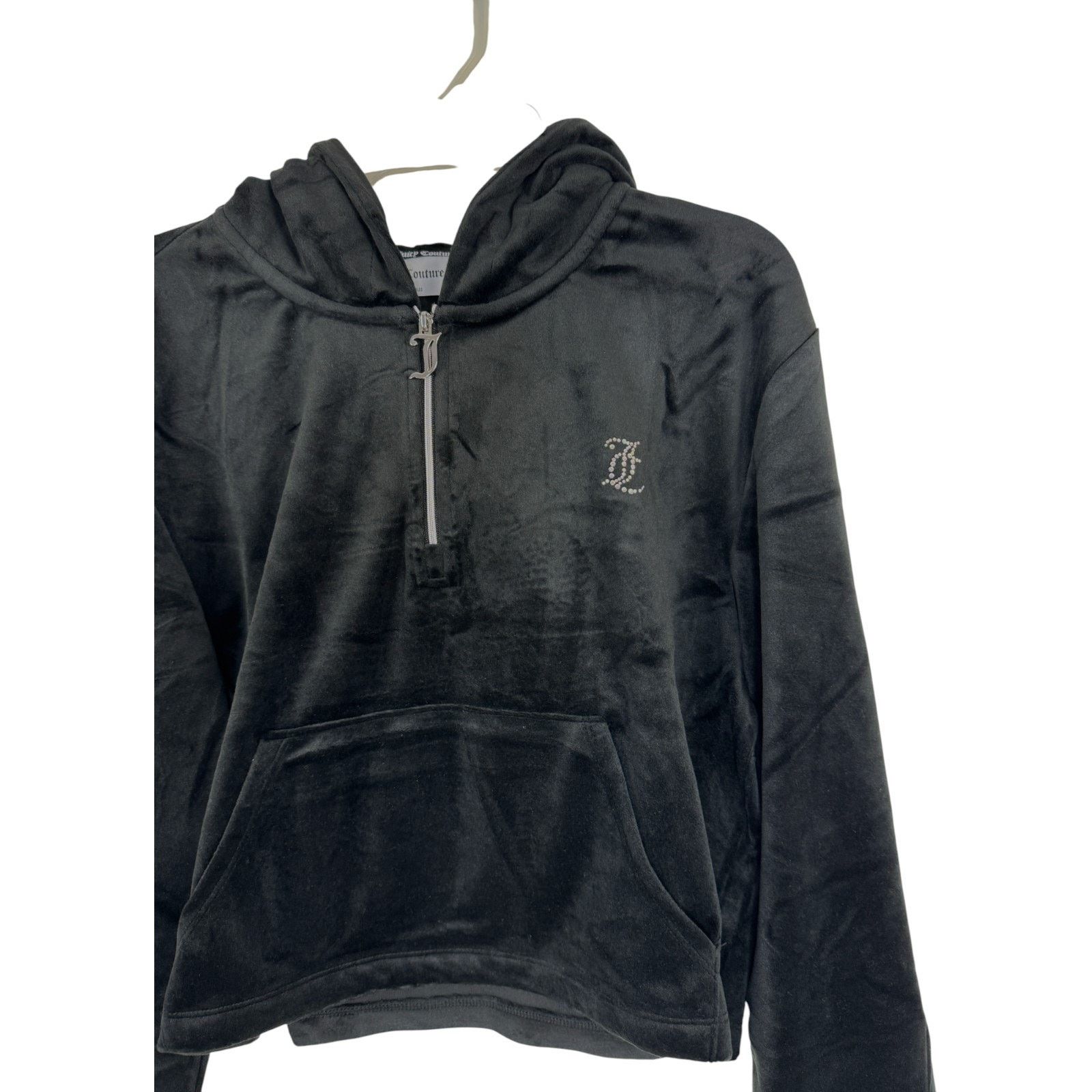 Juicy Couture Juicy Couture Luxe Velour Pullover Hoodie Black Large Size L / US 10 / IT 46 - 5 Thumbnail