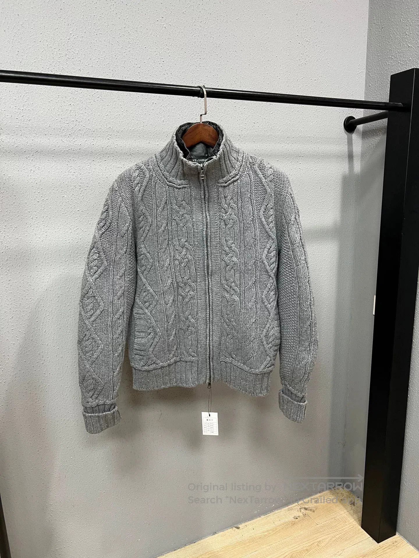 D&G Cashmere Knitted Down Jacket.