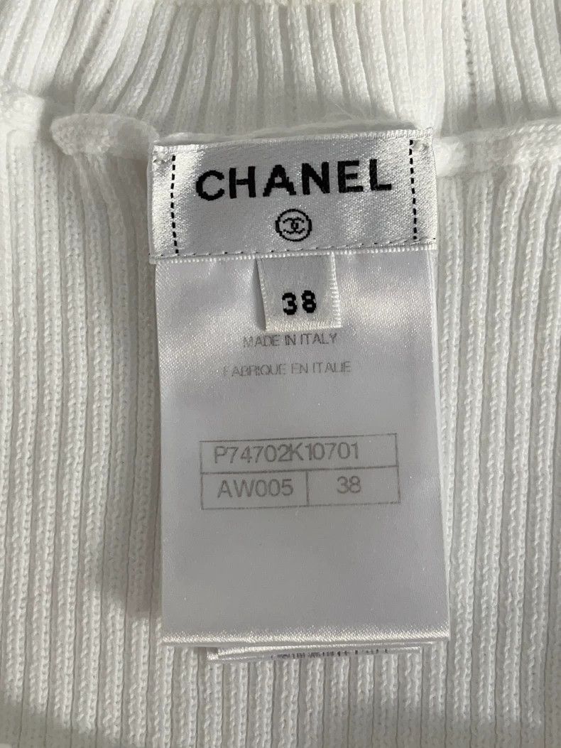 Chanel Chanel 23P white double C small logo sweater Size XS / US 0-2 / IT 36-38 - 2 Thumbnail