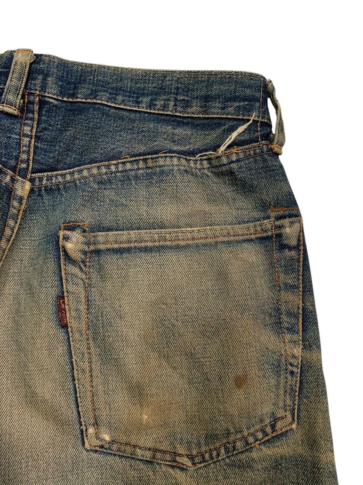 Sugar Cane VINTAGE SUGAR CANE SELVEDGE FADED & RUSTY DISTRESSED DENIM Size US 30 / EU 46 - 15 Thumbnail