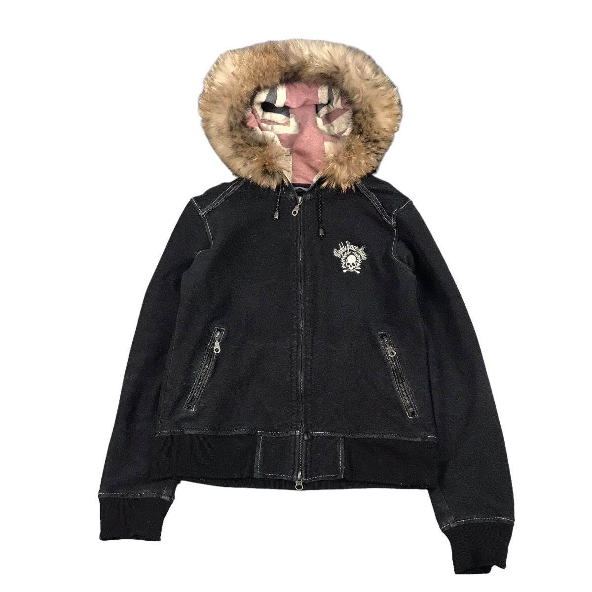 Pre-owned If Six Was Nine X Le Grande Bleu L G B In The Attic If Six Was Nine Style Fur Hoodie Jacket In Black