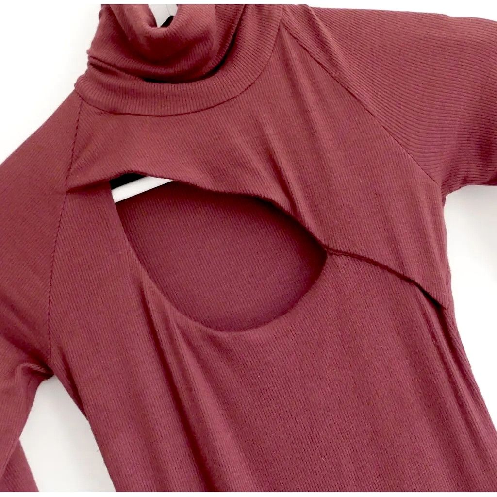 ALIX NYC Alix NYC Clarkson Ribbed Cut-Out Dress Clove XS Size XS / US 0-2 / IT 36-38 - 3 Thumbnail