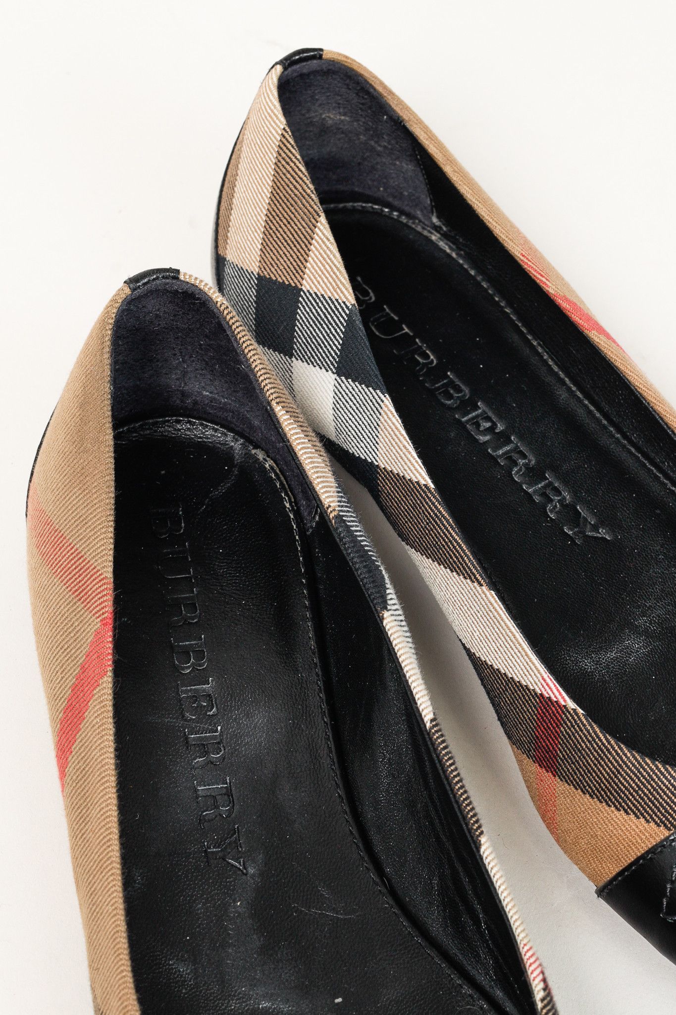 Burberry Burberry Avonwick House Check Leather-Trim Ballerina Flats Size US 9.5 / IT 39.5 - 9 Thumbnail