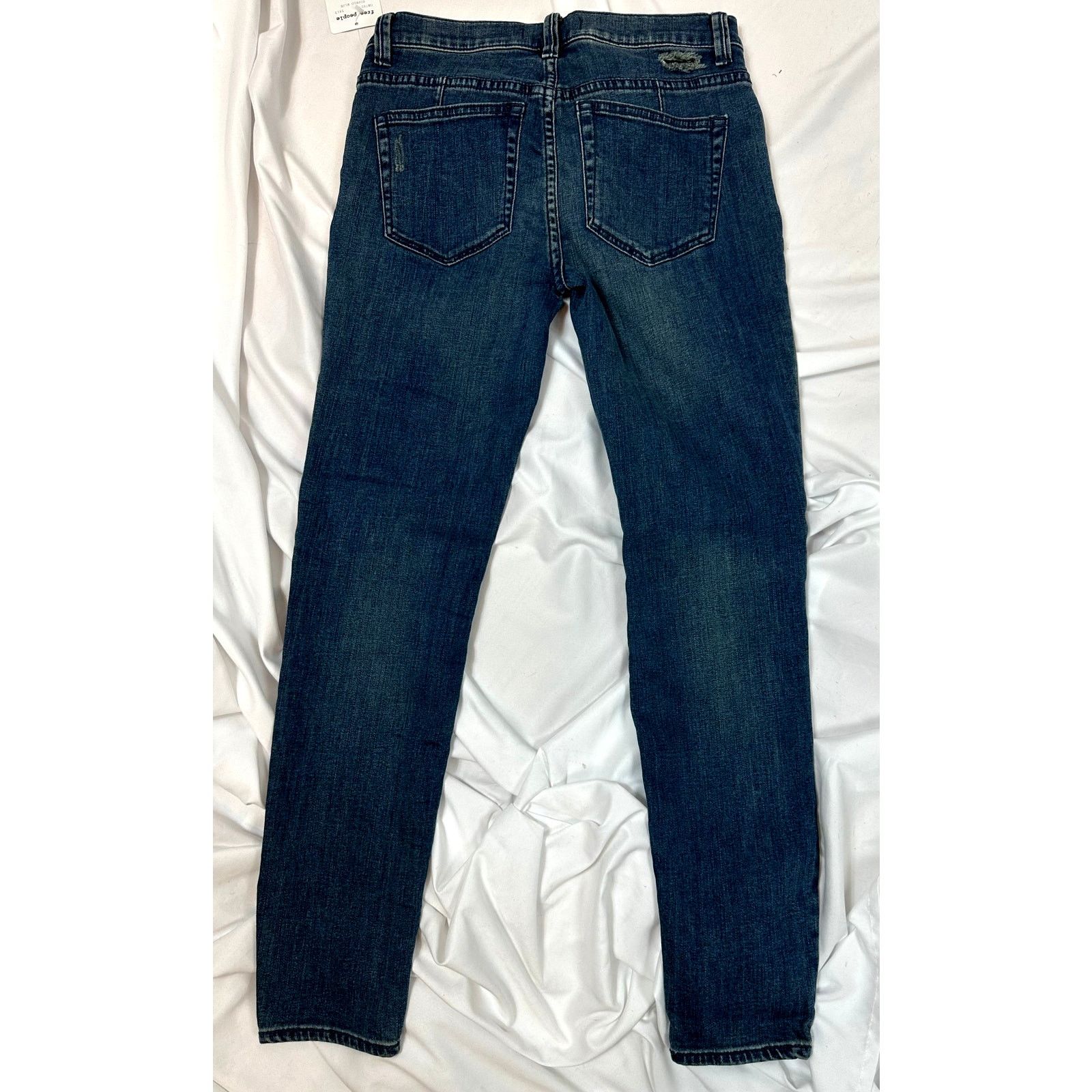 Free People Free People Fishnet-Inlet Skinny Jeans Tupelo Blue 25 Size 25" / US 0 / IT 36 - 16 Thumbnail