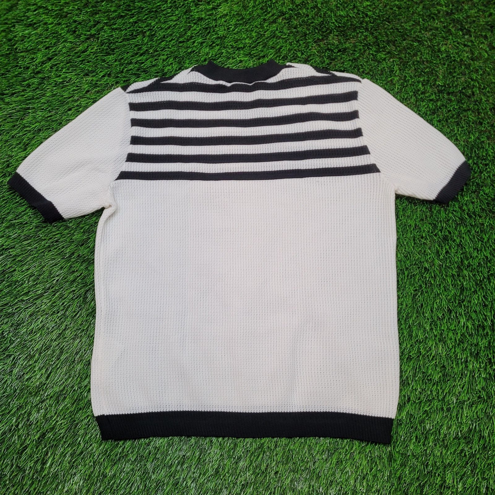 Vintage VTG 80s MOD Striped Preppy Waffle Knit Shirt Tee Womens L Size L / US 10 / IT 46 - 4 Thumbnail