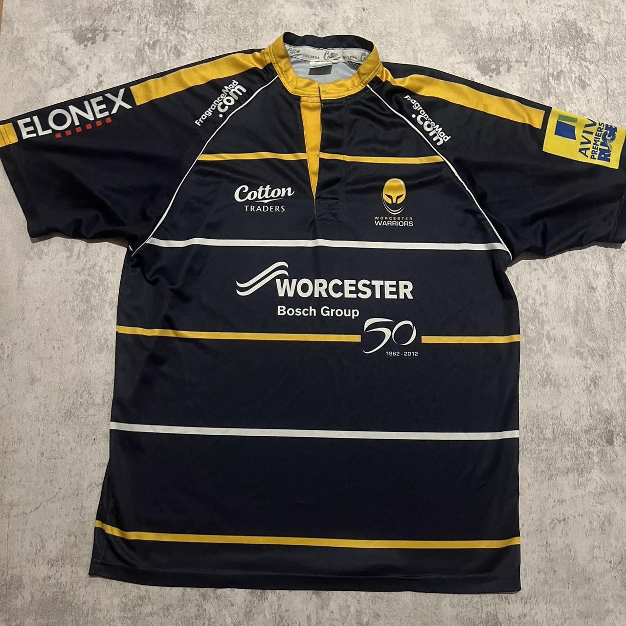 Cotton Traders Worcester Warriors 2013/2014 black rugby jersey Size US L / EU 52-54 / 3 - 1 Thumbnail