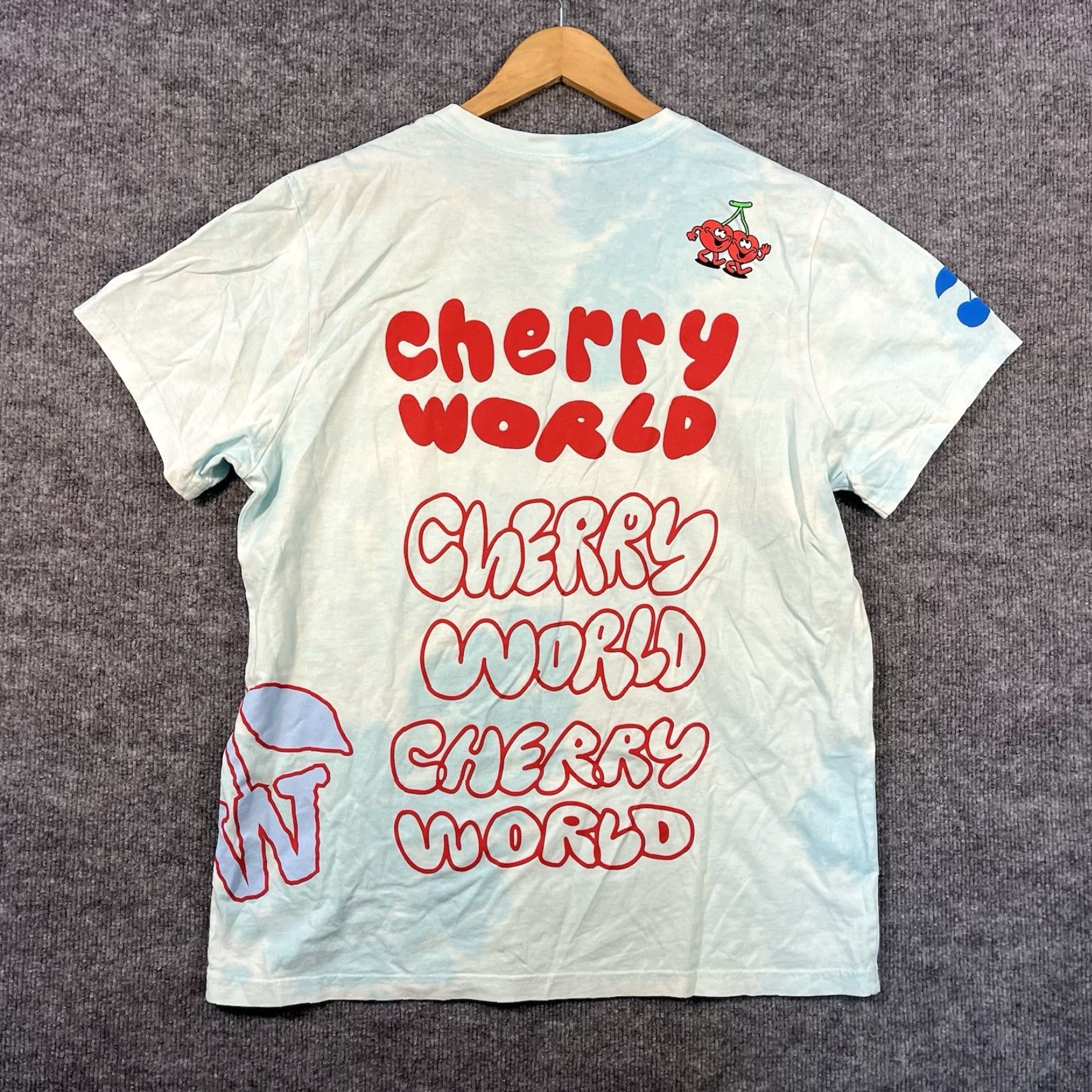 Cherry LA Cherry LA Cherry World Tie Dye T-Shirt Mens Large L Blue Cotton Graphic Size US L / EU 52-54 / 3 - 2 Thumbnail