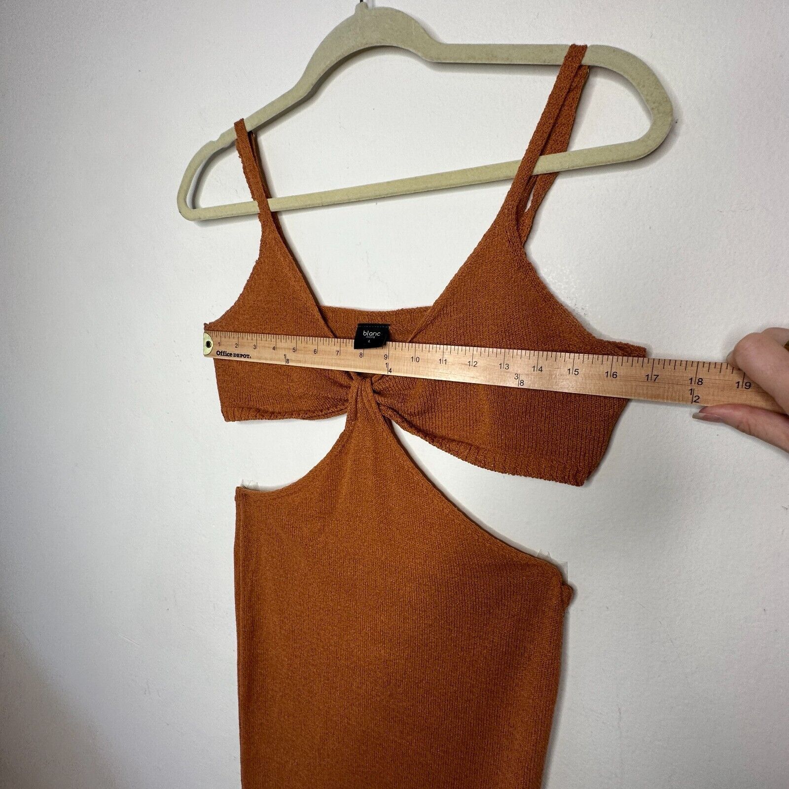 Other Blanc Clothing Camel Cut-Out Front Spaghetti Maxi Dress L Size L / US 10 / IT 46 - 11 Thumbnail