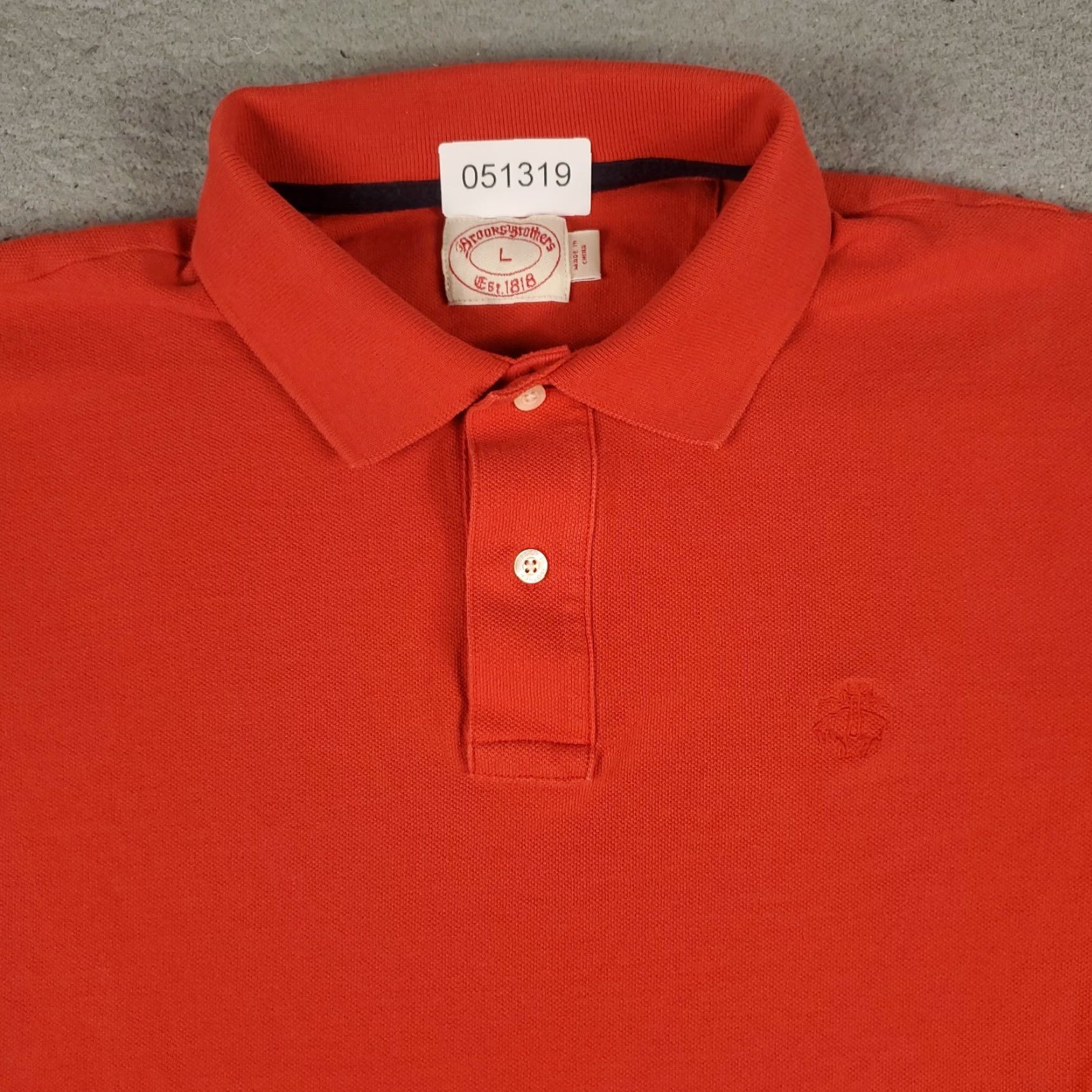 Brooks Brothers BROOKS BROTHERS Polo Shirt Mens Large Red Casual Short Sleeve Cotton Button-Front Classic Preppy Brand Baseball Golf Size US L / EU 52-54 / 3 - 2 Thumbnail