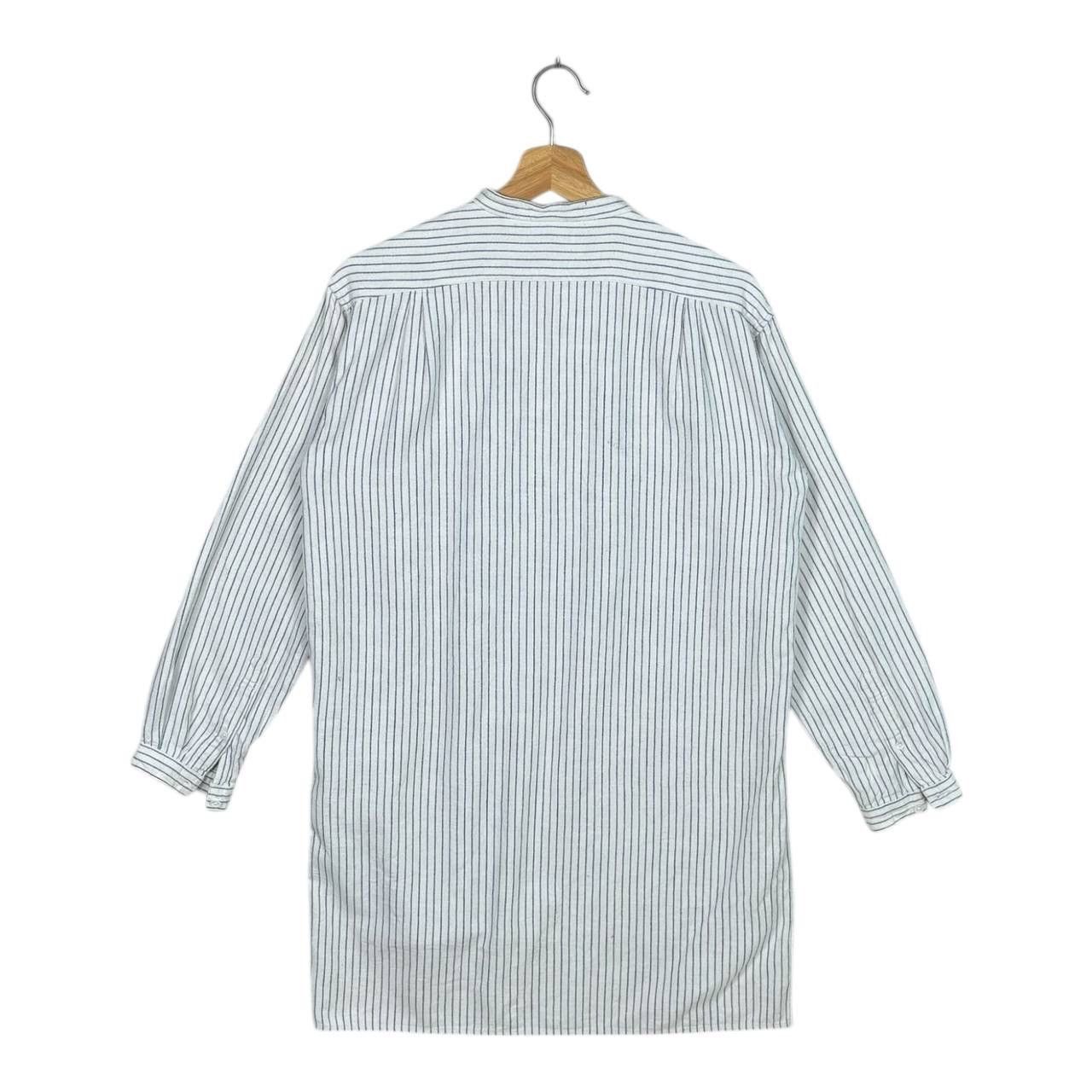 45rpm 45rpm Japan Blue Striped Band Collar Tunic Shirt Size 2 Size US M / EU 48-50 / 2 - 2 Thumbnail
