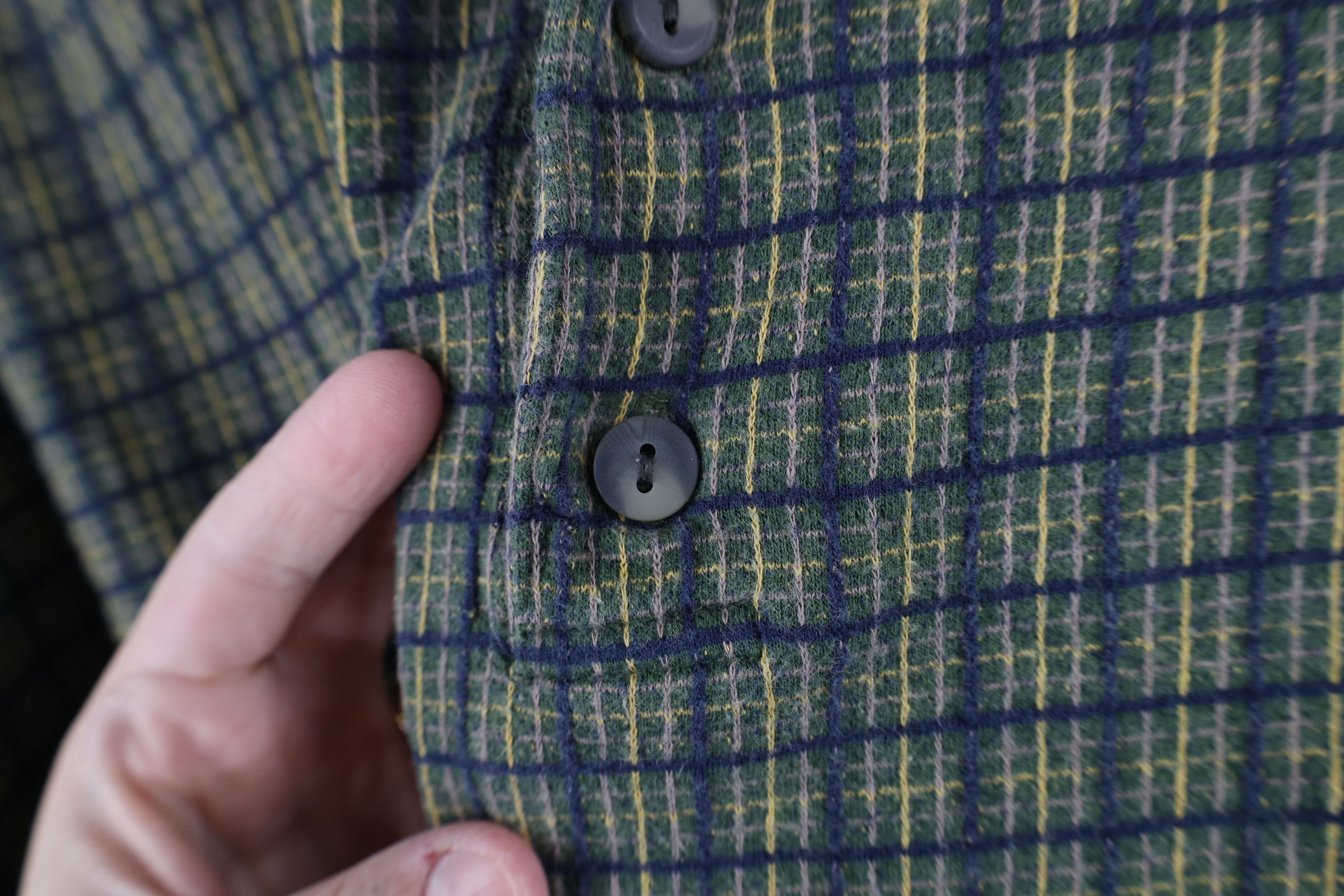 Vintage Vintage 90s Streetwear Checkered Knit Collared Polo Shirt Size US L / EU 52-54 / 3 - 7 Thumbnail