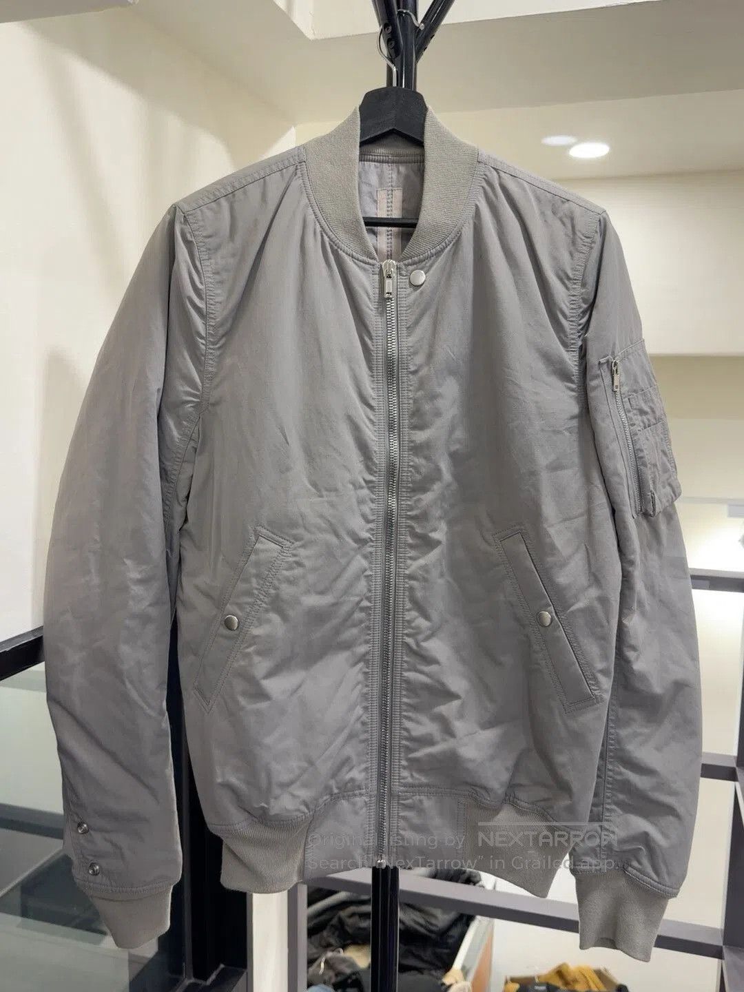 Rick Owens Drkshdw Rick Owens DRKSHDW Gray MA-1 Jacket. Size US S / EU 44-46 / 1 - 1 Thumbnail