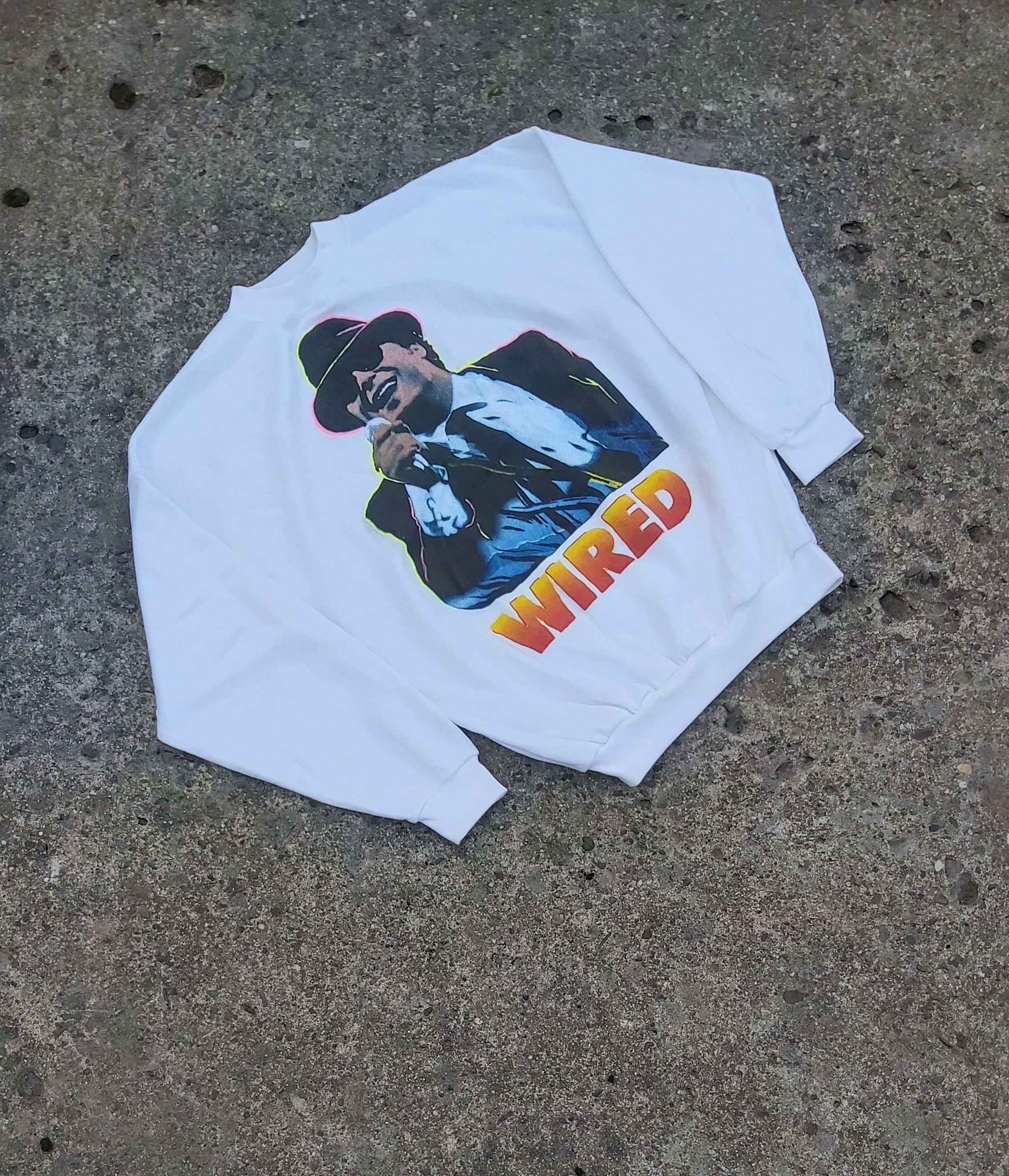 Vintage 1989 WIRED Vintage Sweatshirt John Belushi Big Logo M - L Size US M / EU 48-50 / 2 - 1 Thumbnail