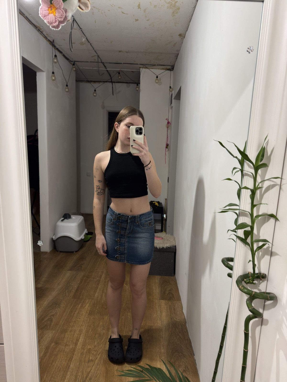Just Cavalli VINTAGE JUST CAVALLI 2000s MINI DENIM SKIRT Size 26" / US 2 / IT 38 - 7 Thumbnail