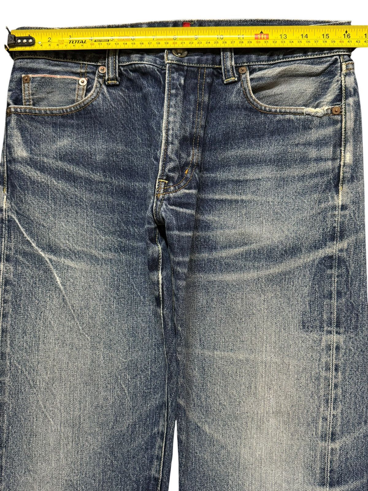 Uniqlo Vintage Y2K Japan Uniqlo Selvedge Faded Whiskers Loose Fits Size US 32 / EU 48 - 9 Thumbnail