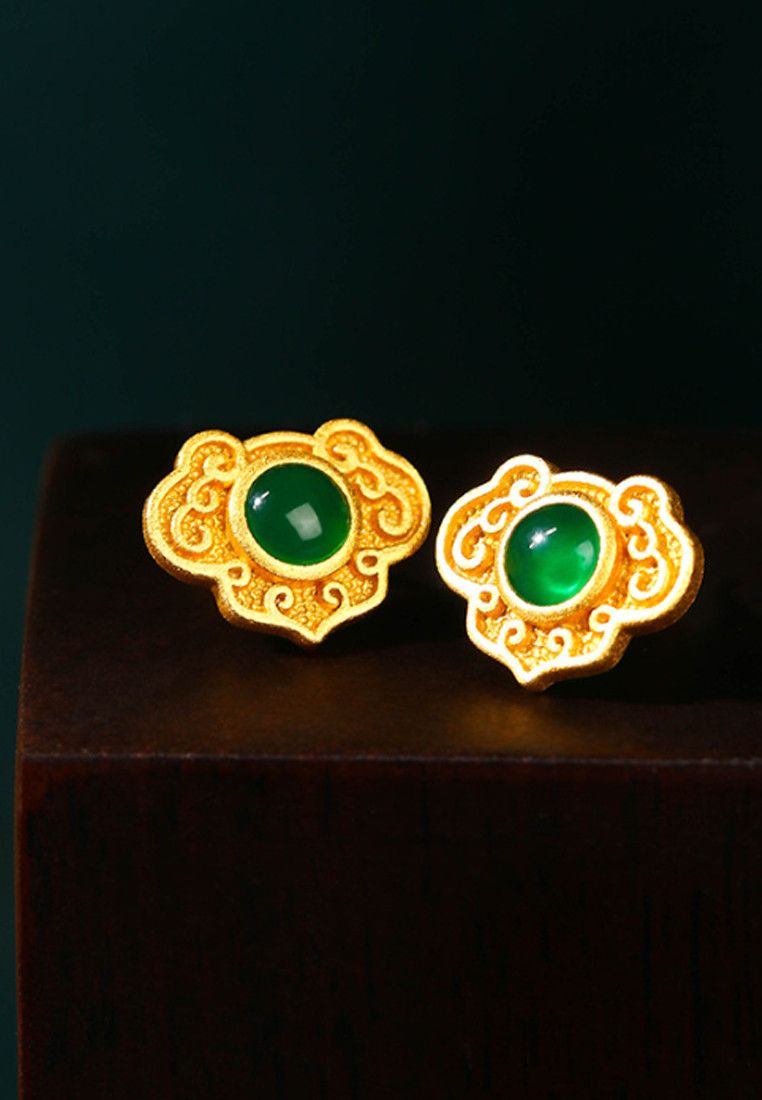 Other Chinese Style Imitation Hetian Jade Earrings Size ONE SIZE - 2 Thumbnail