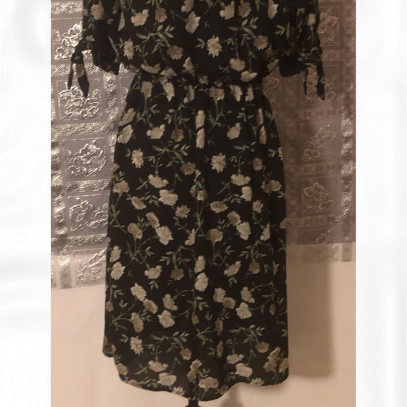Other Candalite Floral Short Sleeve Tie Sleeve Dress Size M / US 6-8 / IT 42-44 - 7 Thumbnail