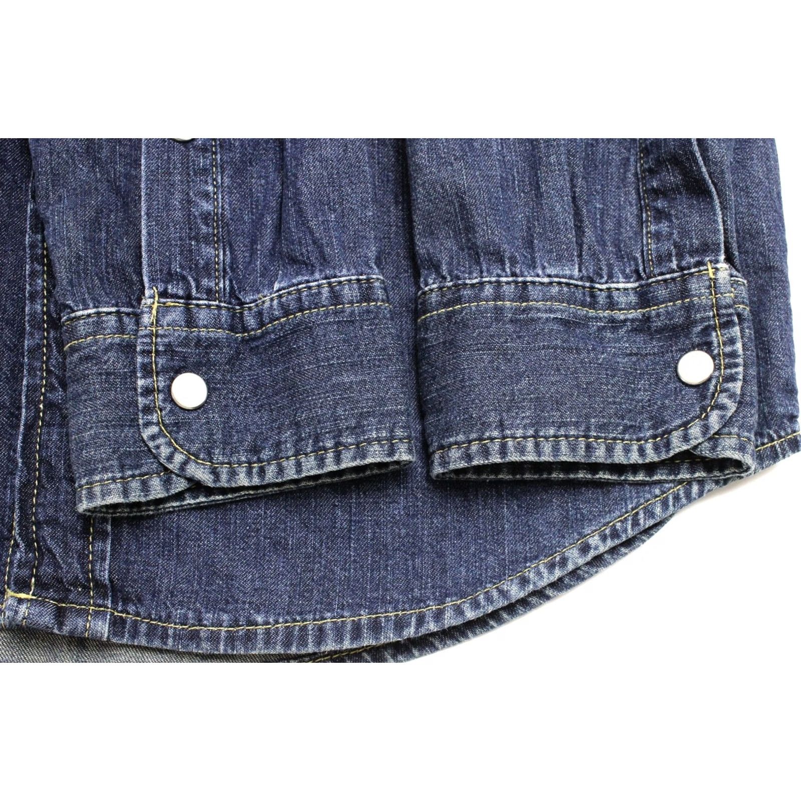 Lee LEE Western Shirt Mens M Denim Snap Button Spread Collar Blue Size US M / EU 48-50 / 2 - 5 Thumbnail