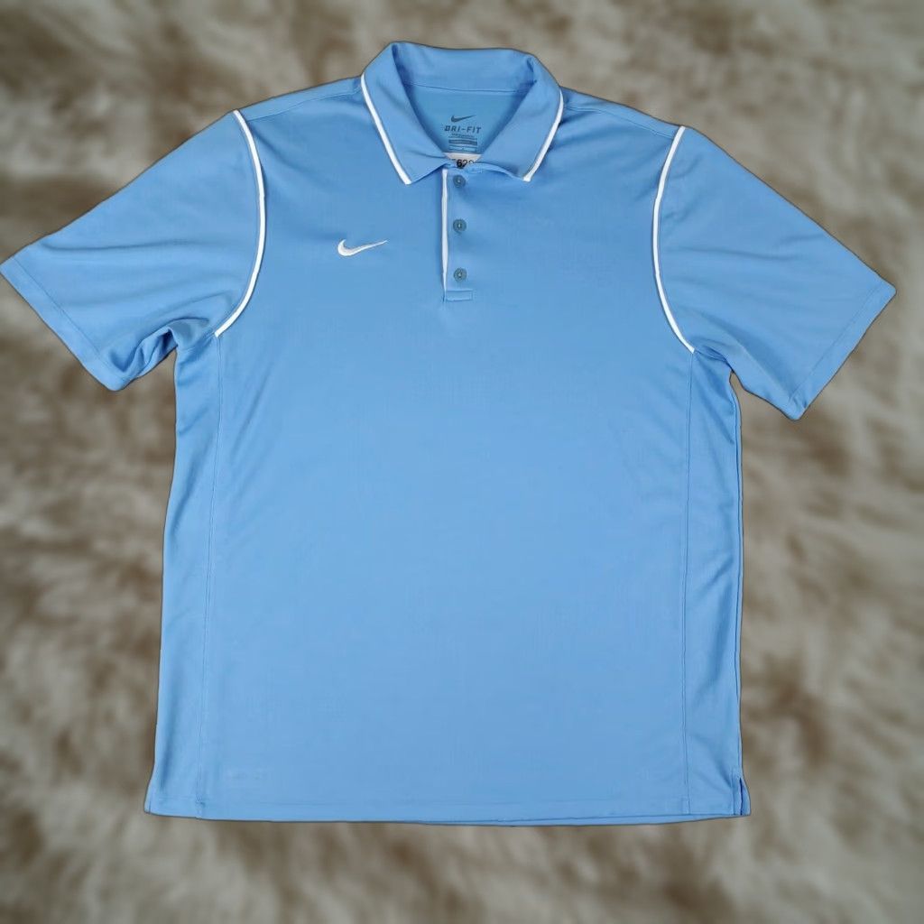 Nike Nike Polo Shirt Mens Large Blue Swoosh Golf Casual Short Sleeve Polo Size US L / EU 52-54 / 3 - 1 Thumbnail