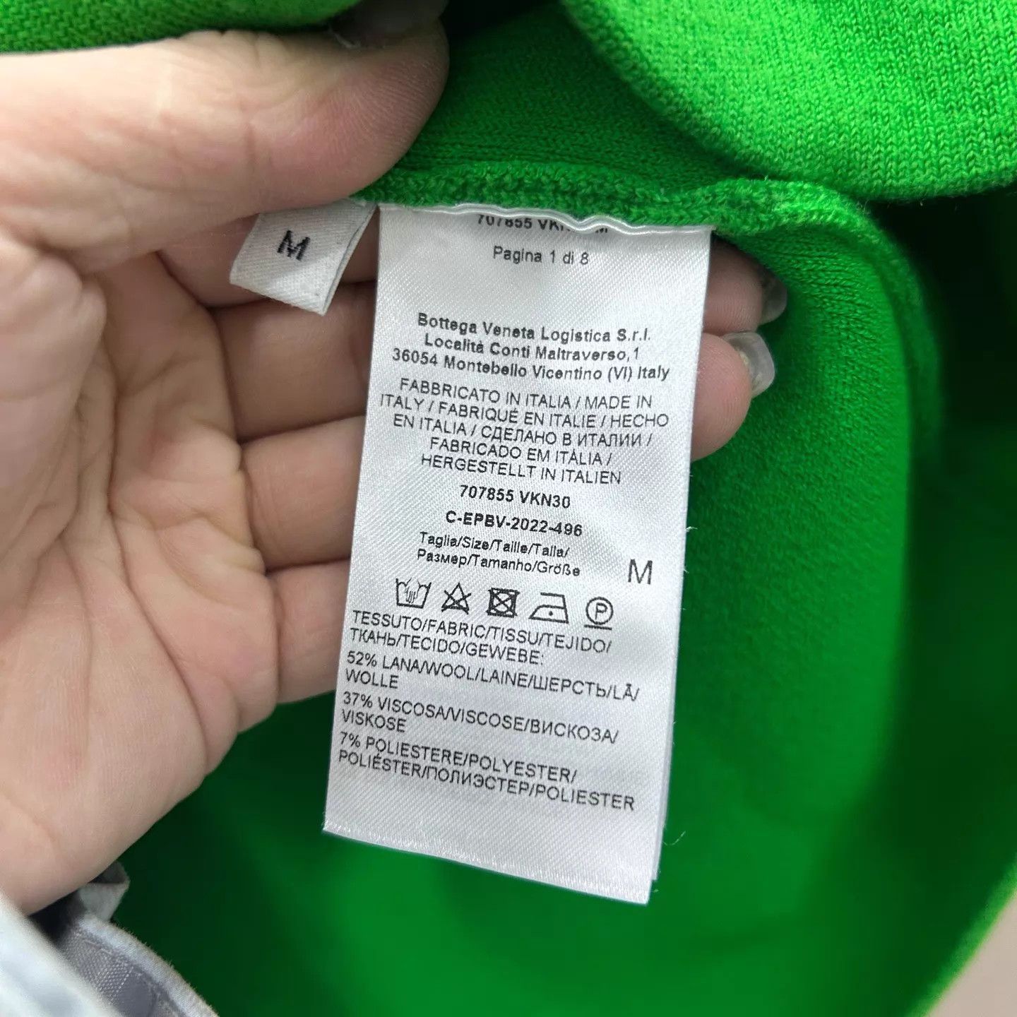 Bottega Veneta Bottega Veneta 99N Parrot Green Wool Knit M Sweatshirt Size US M / EU 48-50 / 2 - 4 Thumbnail