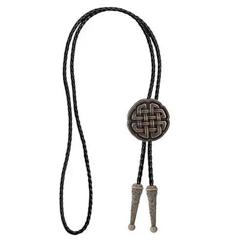 Cowboy Equipment × Vintage Vintage Lucky Knot Leather Rope Bolo Tie Size ONE SIZE - 1 Thumbnail