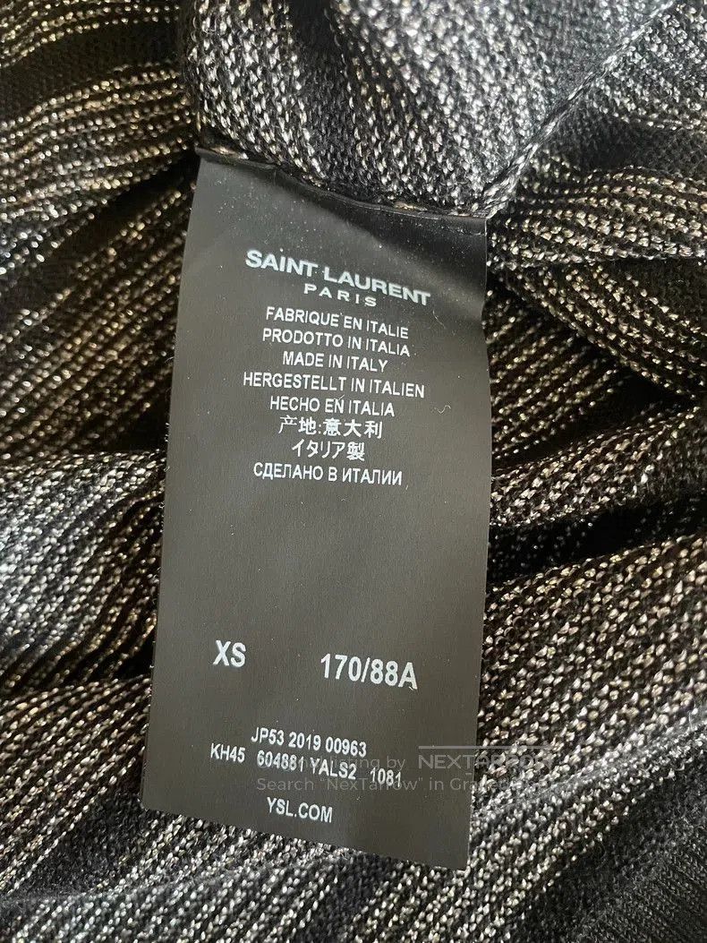 Saint Laurent Paris Saint Laurent Linen Striped Polo Shirt. Size US XS / EU 42 / 0 - 5 Thumbnail
