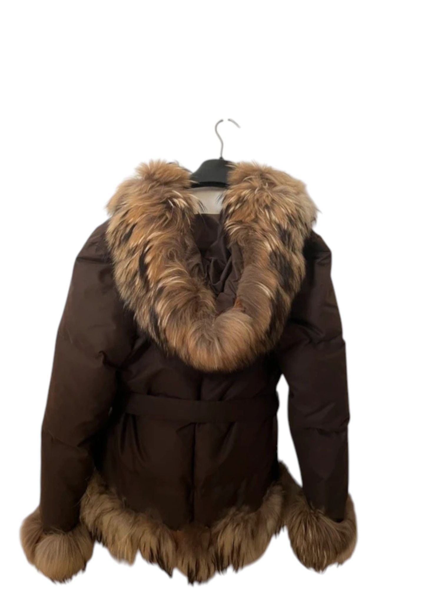 Blumarine Blumarine Brown Puffer Jacket with Fur Trim, Made in Italy Size M / US 6-8 / IT 42-44 - 2 Thumbnail