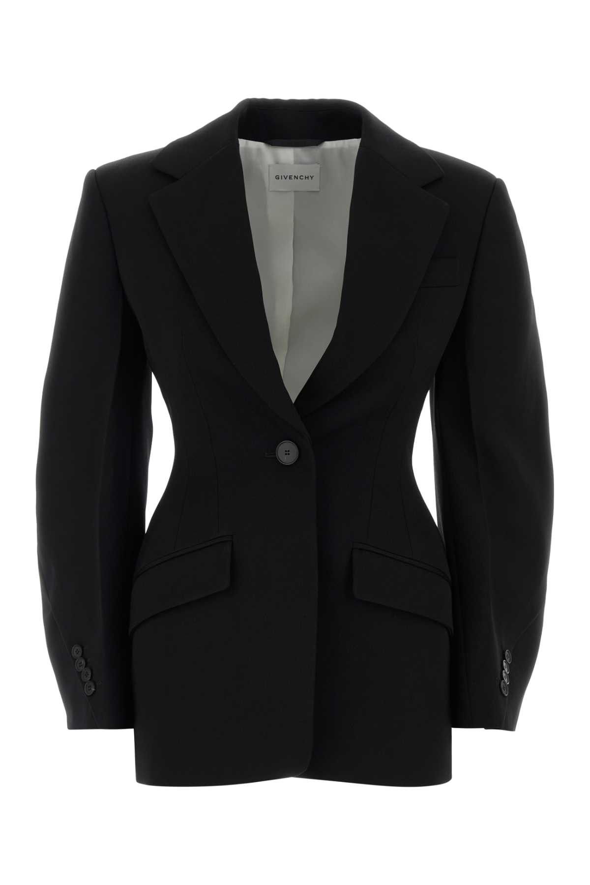 Givenchy Black Wool Blazer Size S / US 4 / IT 40 - 1 Thumbnail