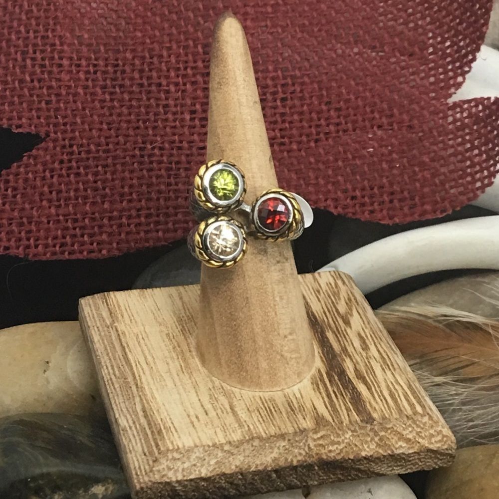 The Unbranded Brand Designer Inspired CZ Sterling Silver Ring Size 6 Size ONE SIZE - 1 Thumbnail