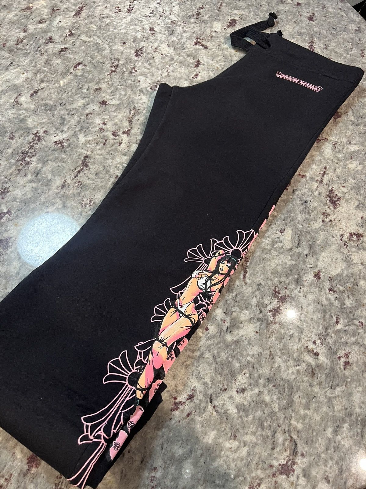image of Chrome Hearts X Jjs Deadly Doll Exclusive Black Sweat Pant, Men's (Size 30)