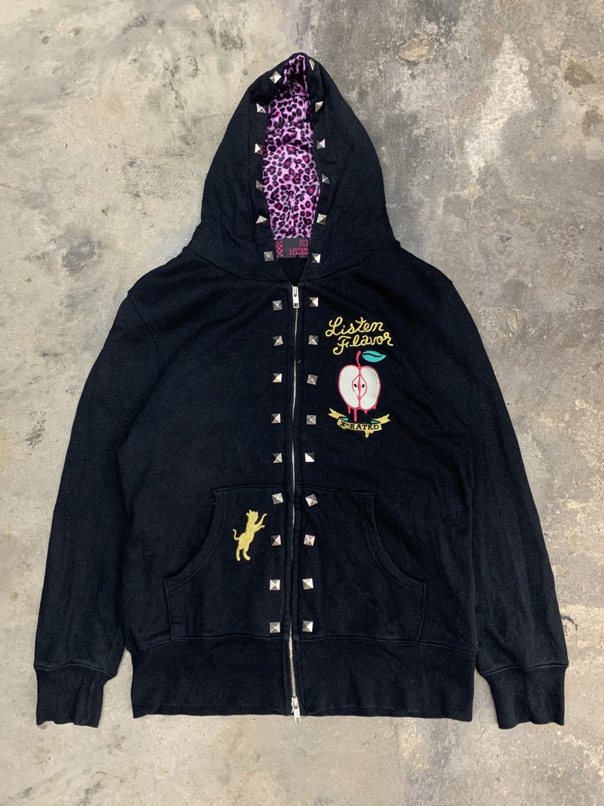 GOSTAR DE FUGA × Tornado Mart japan grunge hoodie listen flavor leopard studded punk Size US M / EU 48-50 / 2 - 11 Thumbnail