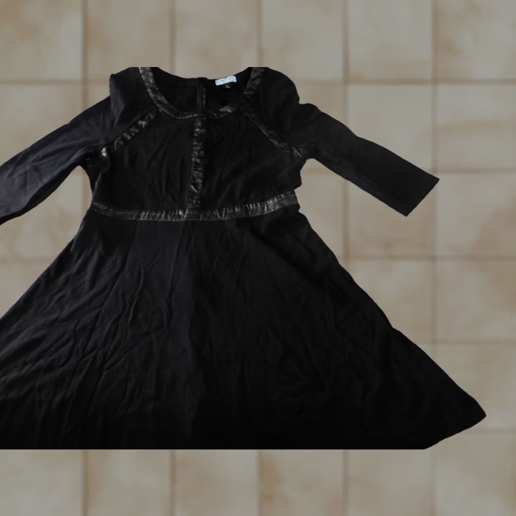 Cynthia Rowley Cynthia Rowley Dress Large black Womens A-line zip knee length lined stretch casual Size L / US 10 / IT 46 - 1 Thumbnail