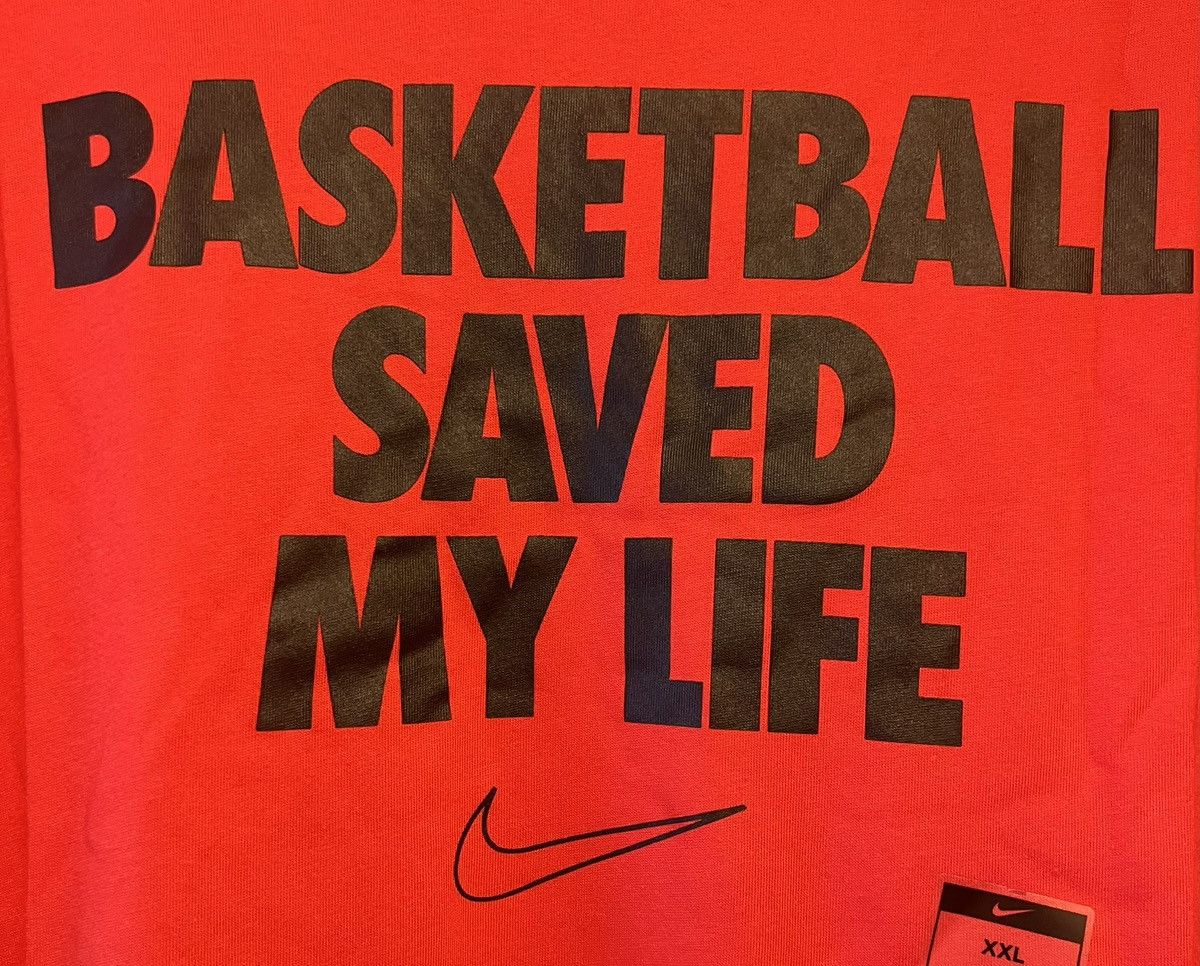 Nike Authentic Nike basketball saved my life tee t-shirt red xxl Size US XXL / EU 58 / 5 - 2 Thumbnail