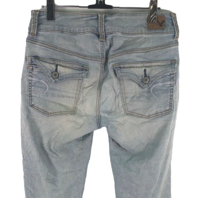 American Eagle Outfitters American Eagle Outfitters Womens Distressed Blue Jeans Cropped 6 90s Uper Stretch Casual 5-Pocket Design Regular Jeans Womens Size 28" / US 6 / IT 42 - 4 Thumbnail