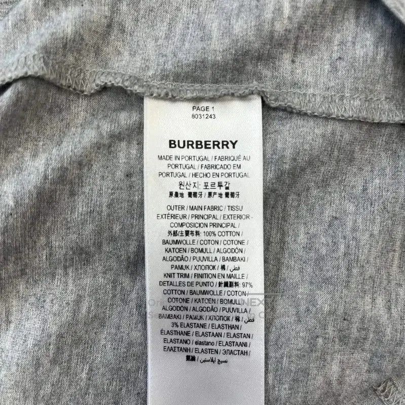 Burberry Burberry Gray Cotton Men's T. Size US S / EU 44-46 / 1 - 4 Thumbnail