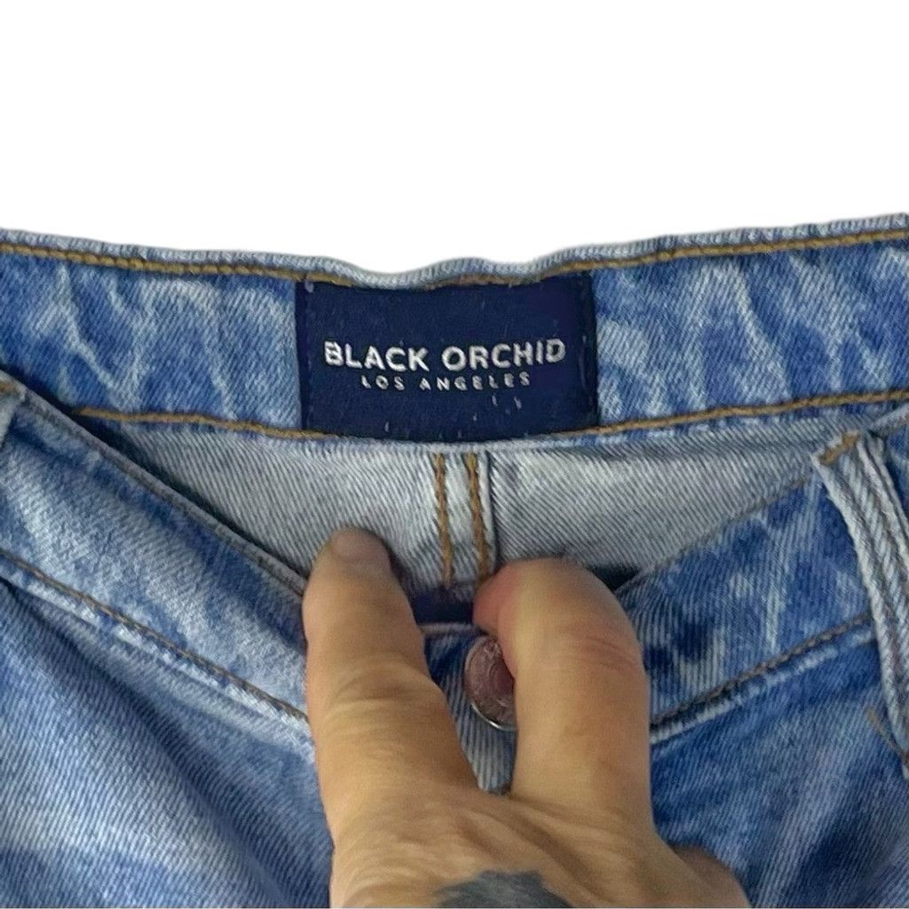 Other BLACK ORCHID LA Women's Designer Faded Raw Hem Blue Jeans M Size 31" - 4 Thumbnail