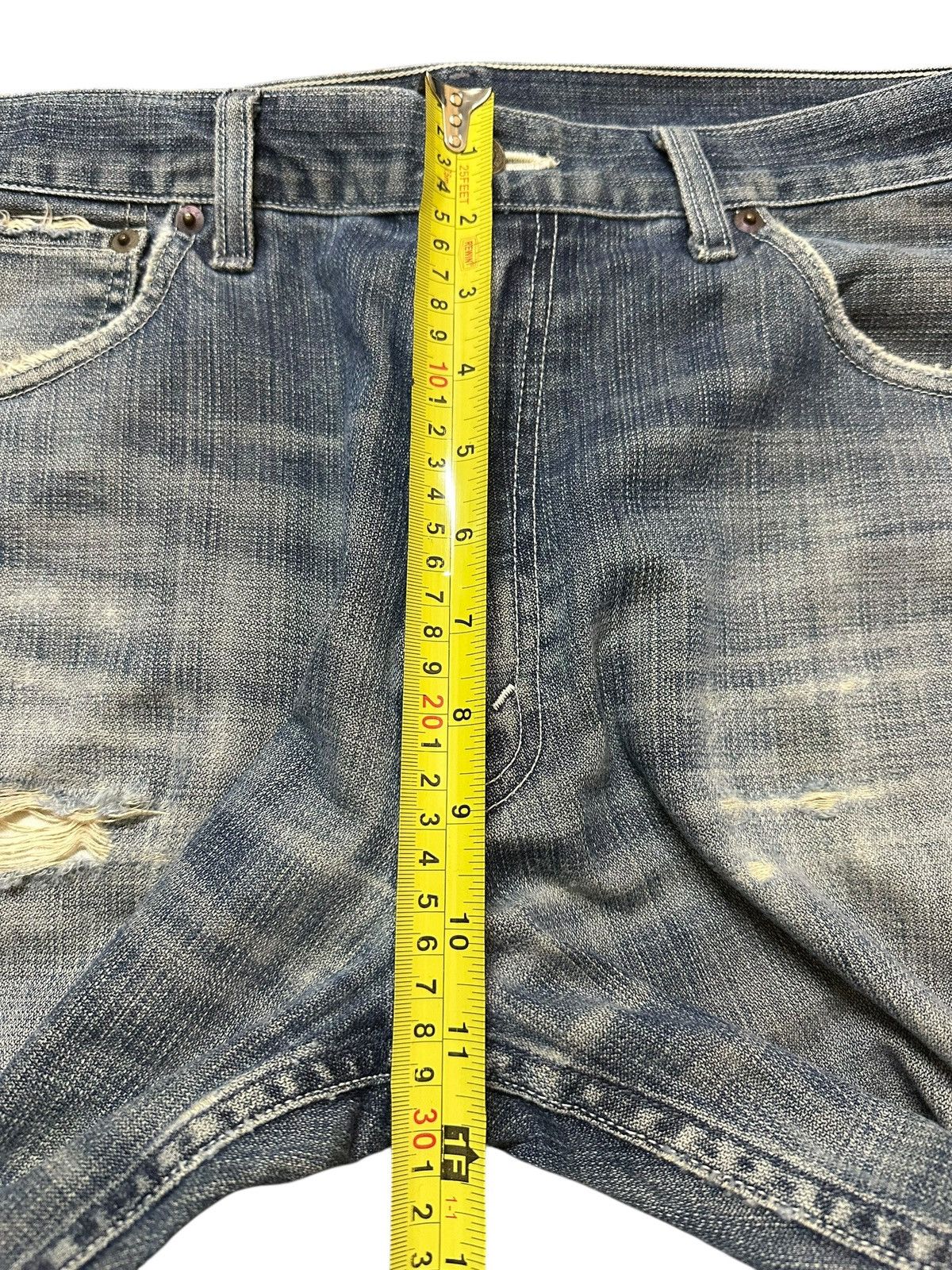 Levi's Vintage 90s Levis 503 Blue Wash Faded Distressed Baggy Jeans Size US 34 / EU 50 - 16 Thumbnail