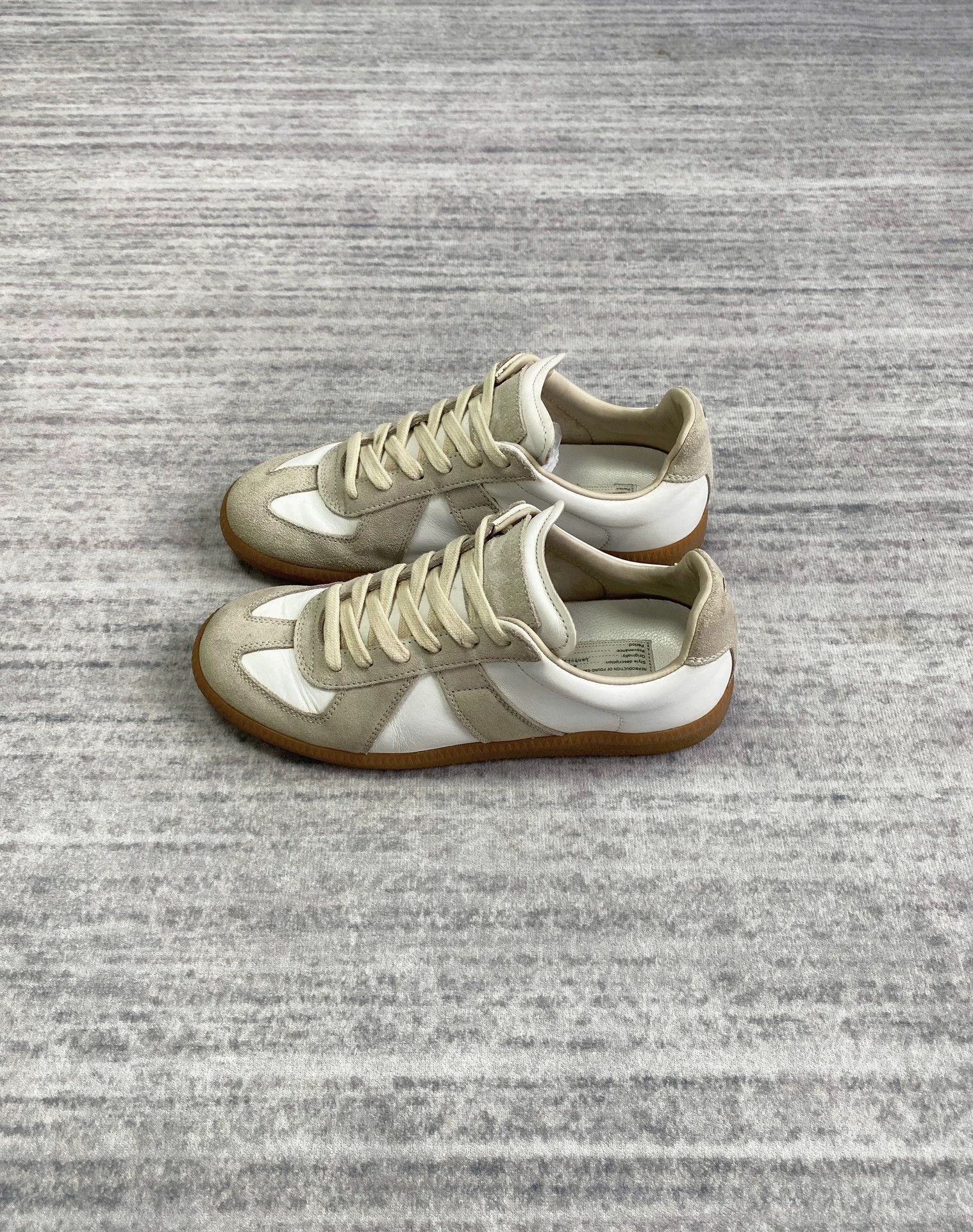 Maison Margiela MAISON MARGIELA German Trainer Cream/Gray EU 36.5 Size US 6 / IT 36 - 3 Thumbnail
