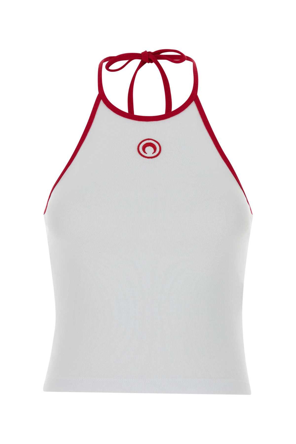 Marine Serre White Cotton Tank Top Size XS / US 0-2 / IT 36-38 - 1 Thumbnail
