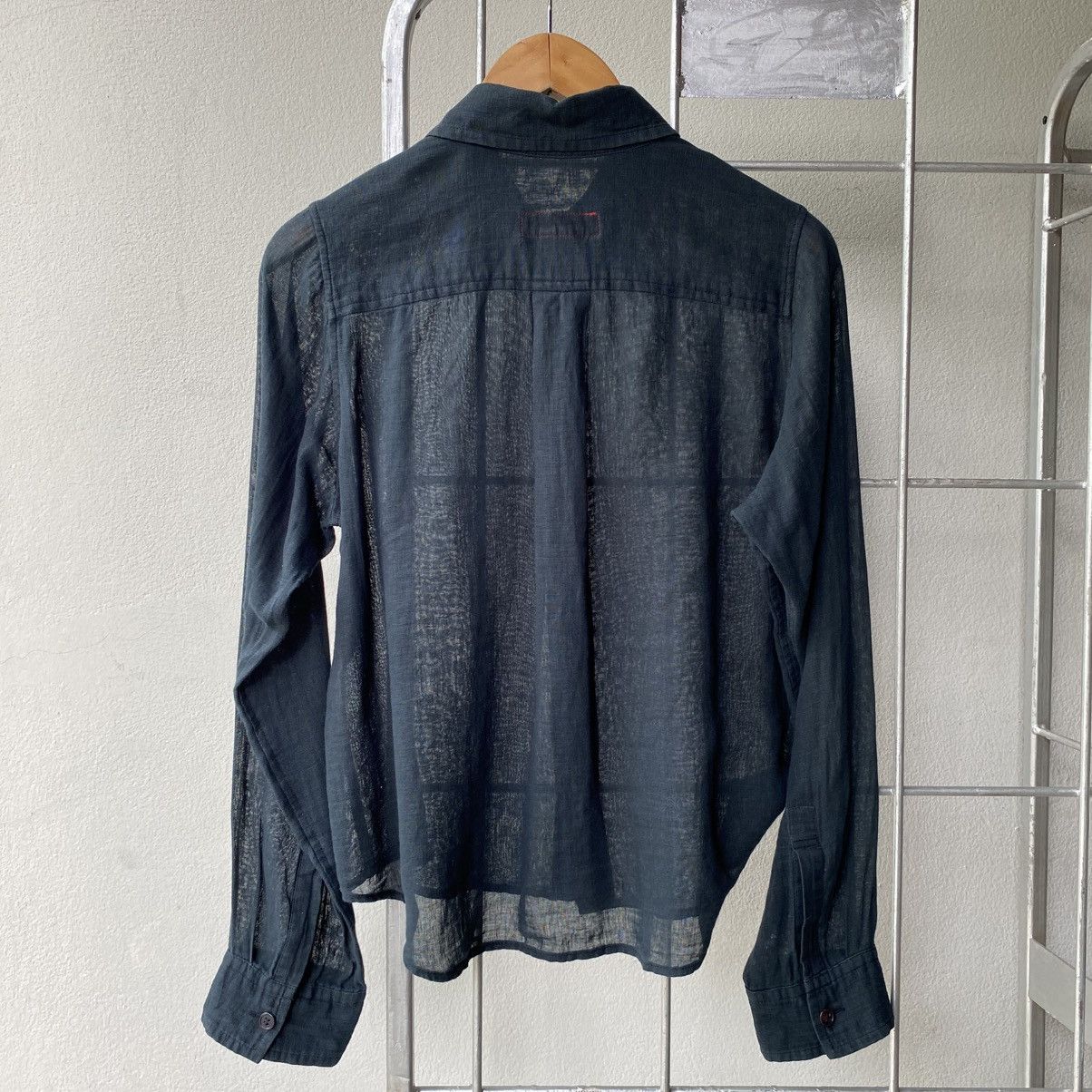 Y's Y’s Yohji Yamamoto Transparent Linen Black Shirt Size XS / US 0-2 / IT 36-38 - 9 Thumbnail