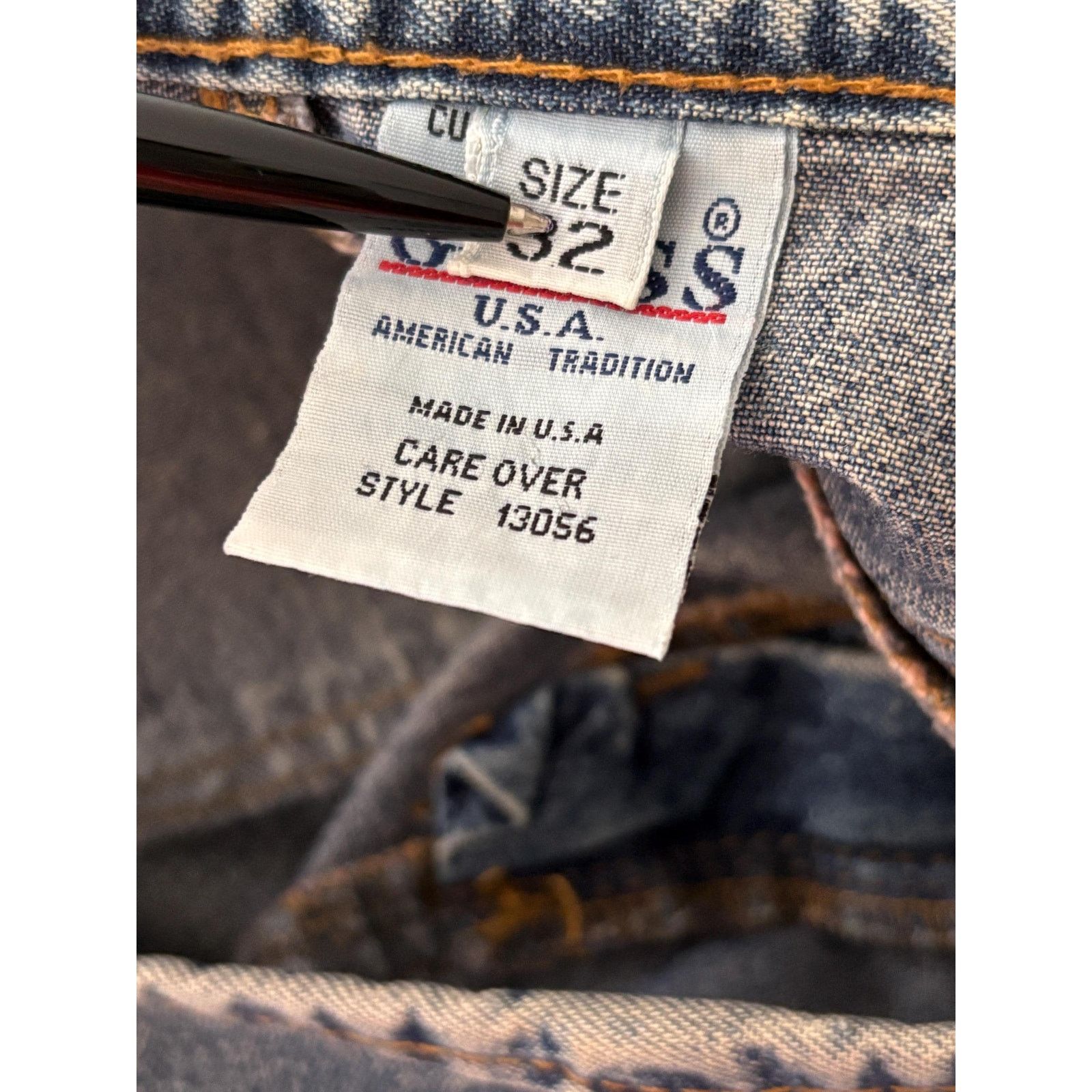 Guess × Vintage Vintage Guess USA Denim Skirt Sz 32 Y2K 90s Rare Archive Size 32" / US 10 / IT 46 - 9 Thumbnail