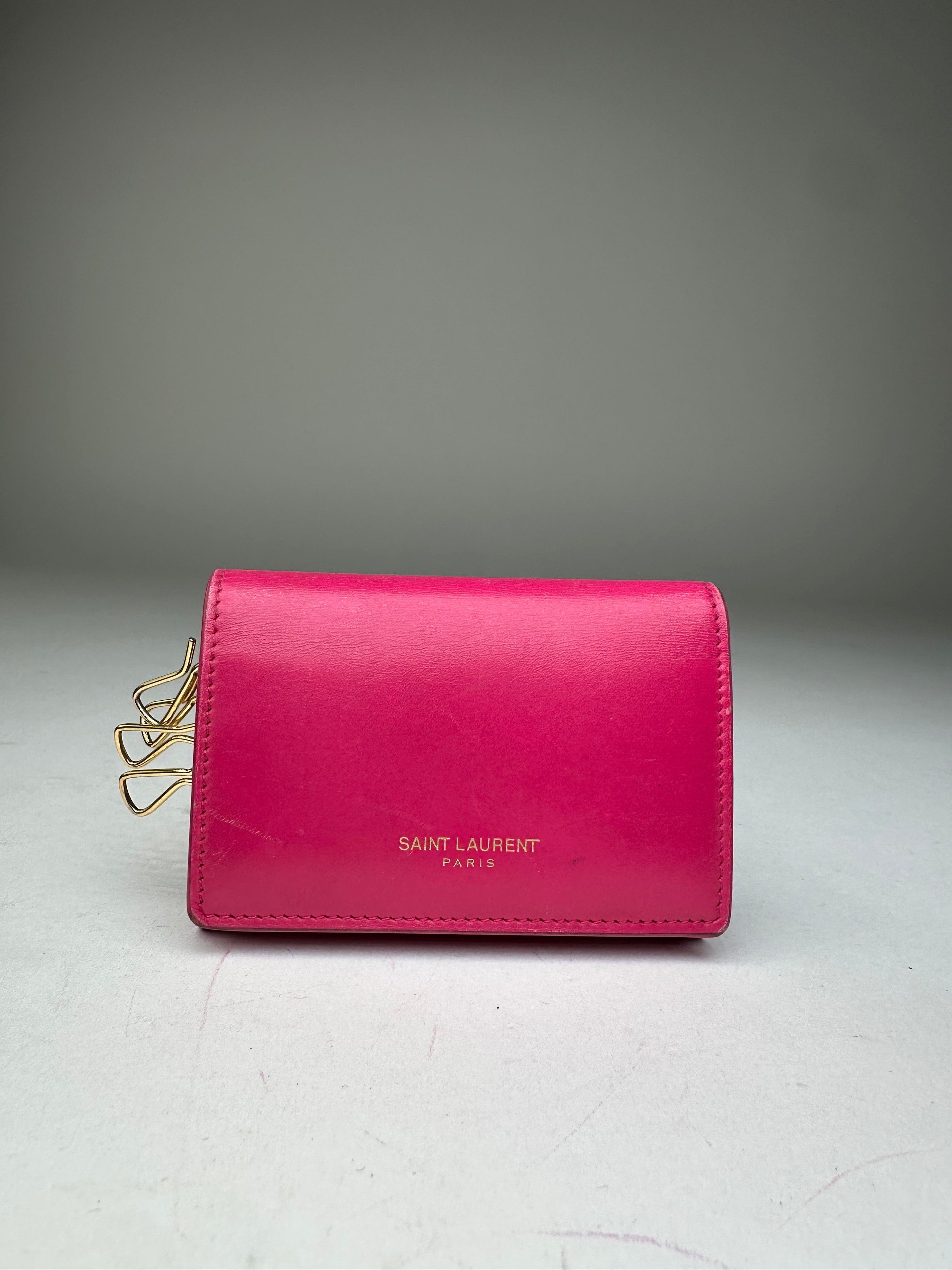 Other Saint Laurent Paris Smooth Leather Key Case Fuchsia Size ONE SIZE - 1 Thumbnail