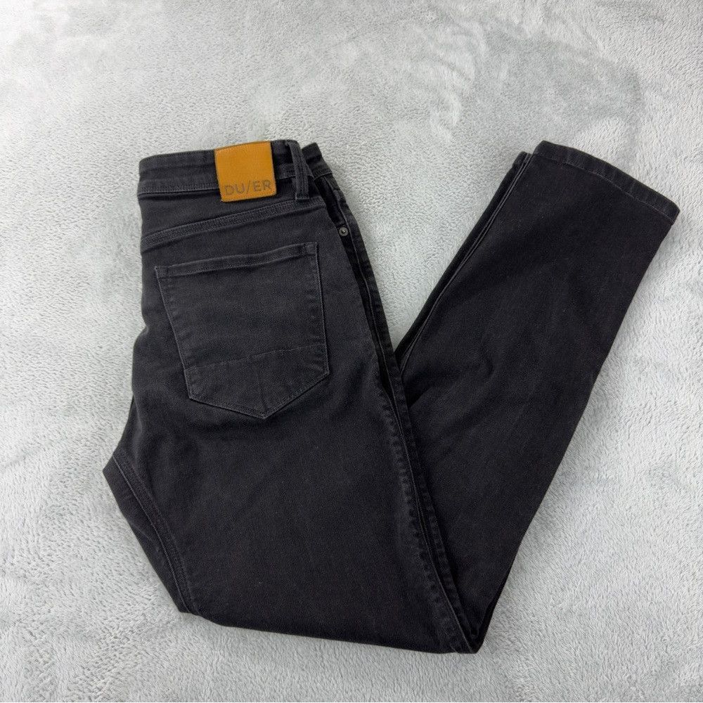 DUER DU/ER L2X Performance Denim Slim Fit Men's Black Jeans Size Size US 32 / EU 48 - 1 Thumbnail