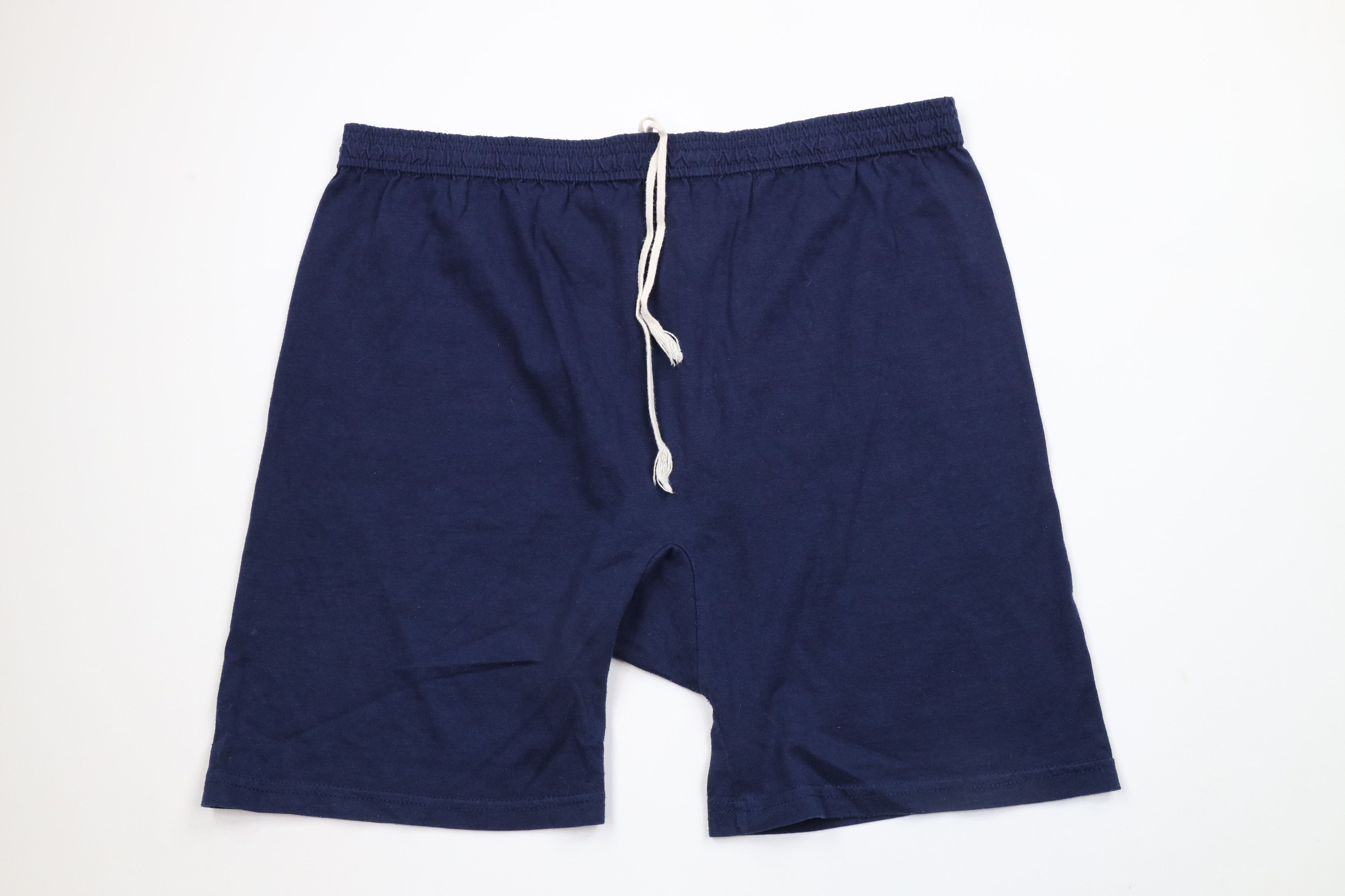 Russell Athletic × Vintage Vintage 90s Russell Athletic Above Knee Shorts Navy Blue USA Size US 36 / EU 52 - 1 Thumbnail