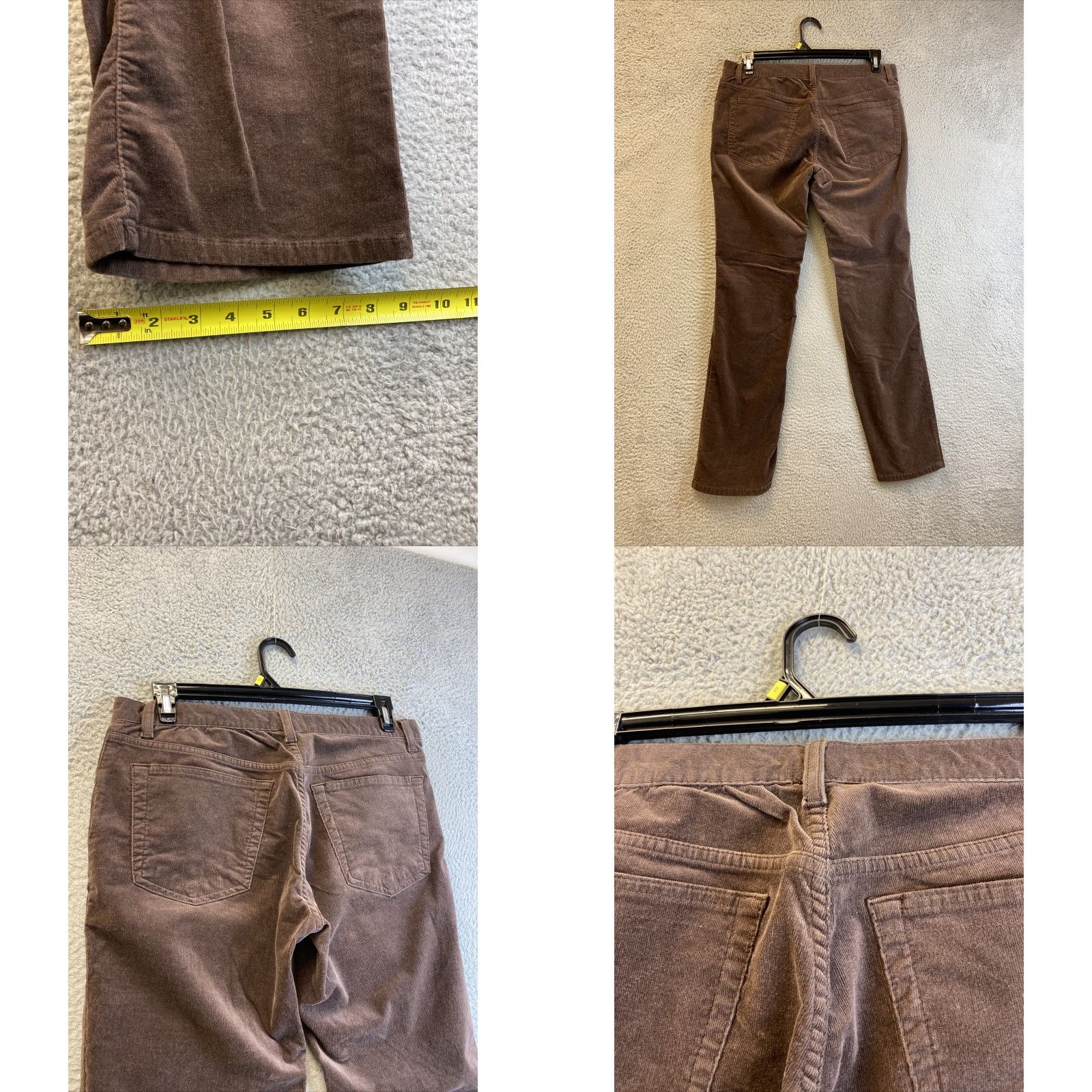 Calvin Klein Calvin Klein Women Pants 10 Brown Corduroy Bootcut Flat Front Stretch 93-39 Size 32" / US 10 / IT 46 - 8 Thumbnail