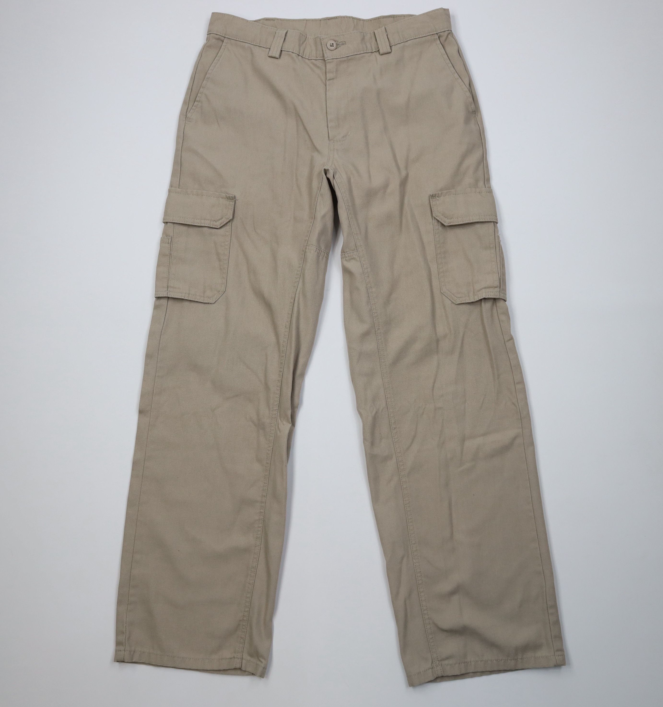 Vintage Y2K Wrangler Workwear Wide Leg Cargo Pants Beige